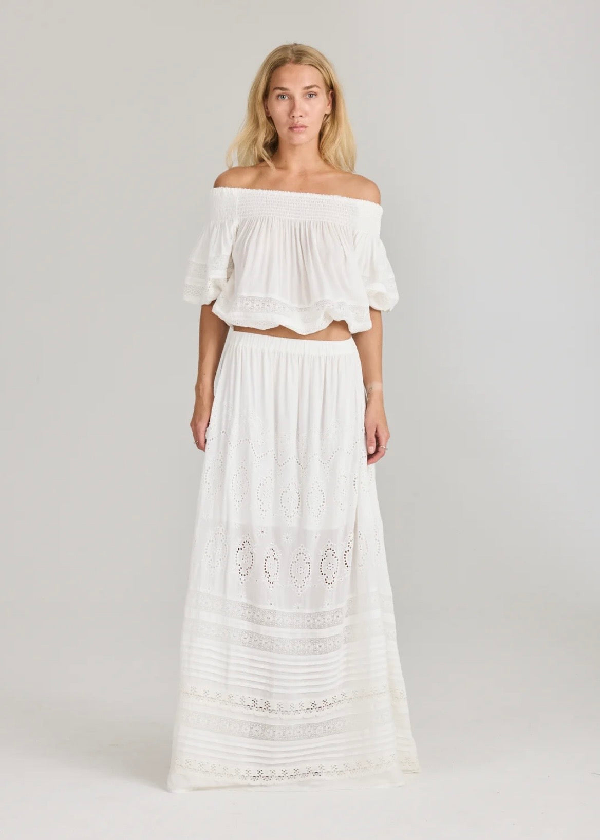 Lita Maxi Skirt White