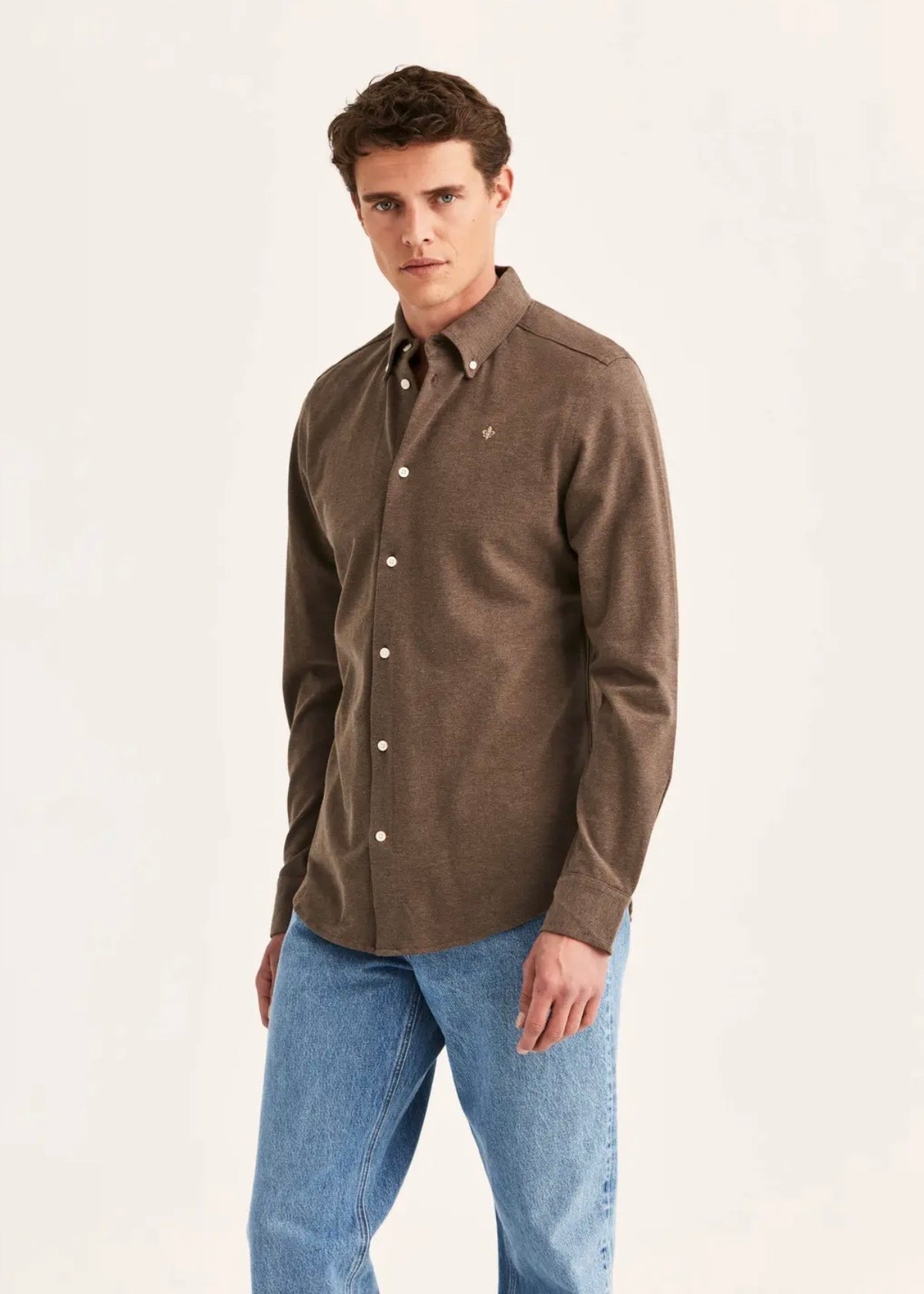 Camden Piqué Shirt Brown