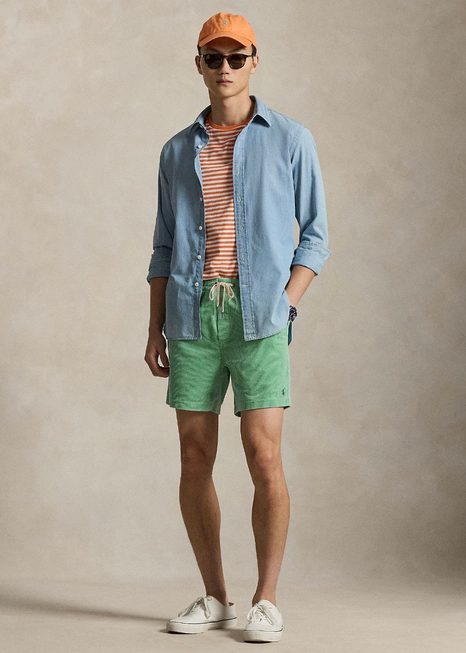 Prepster Corduroy Shorts Celadon