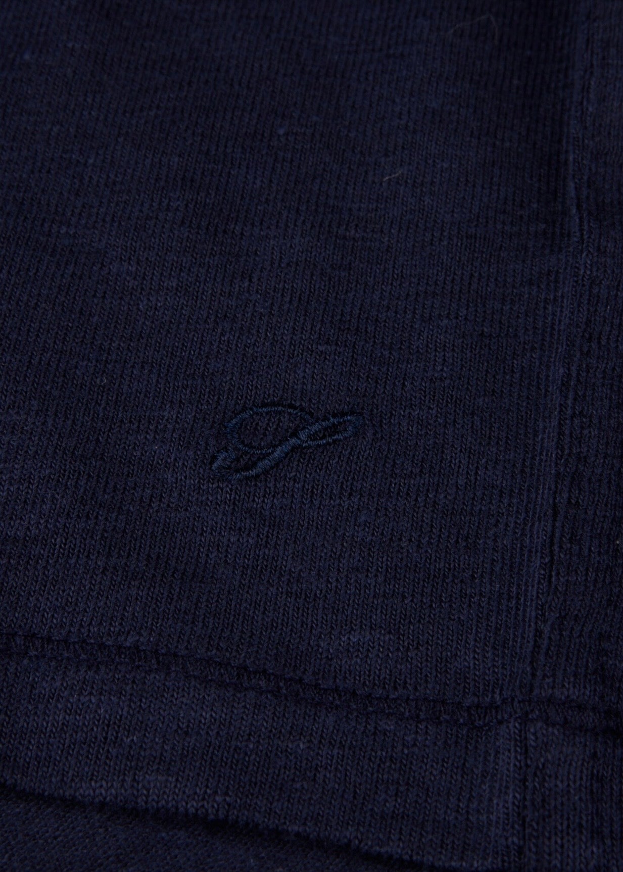 Linen Polo Shirt Navy