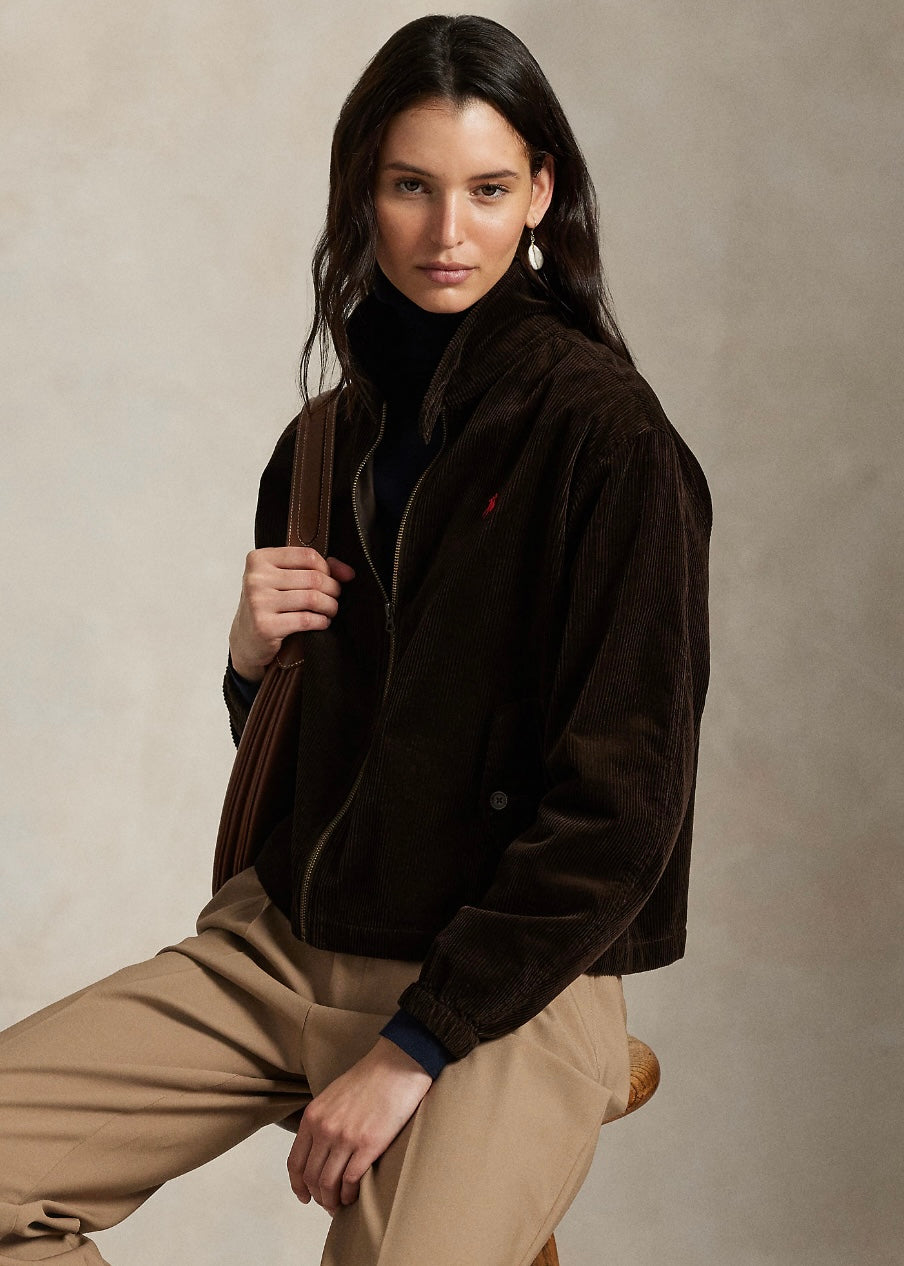 Corduroy Windbreaker jacket Dark Beech
