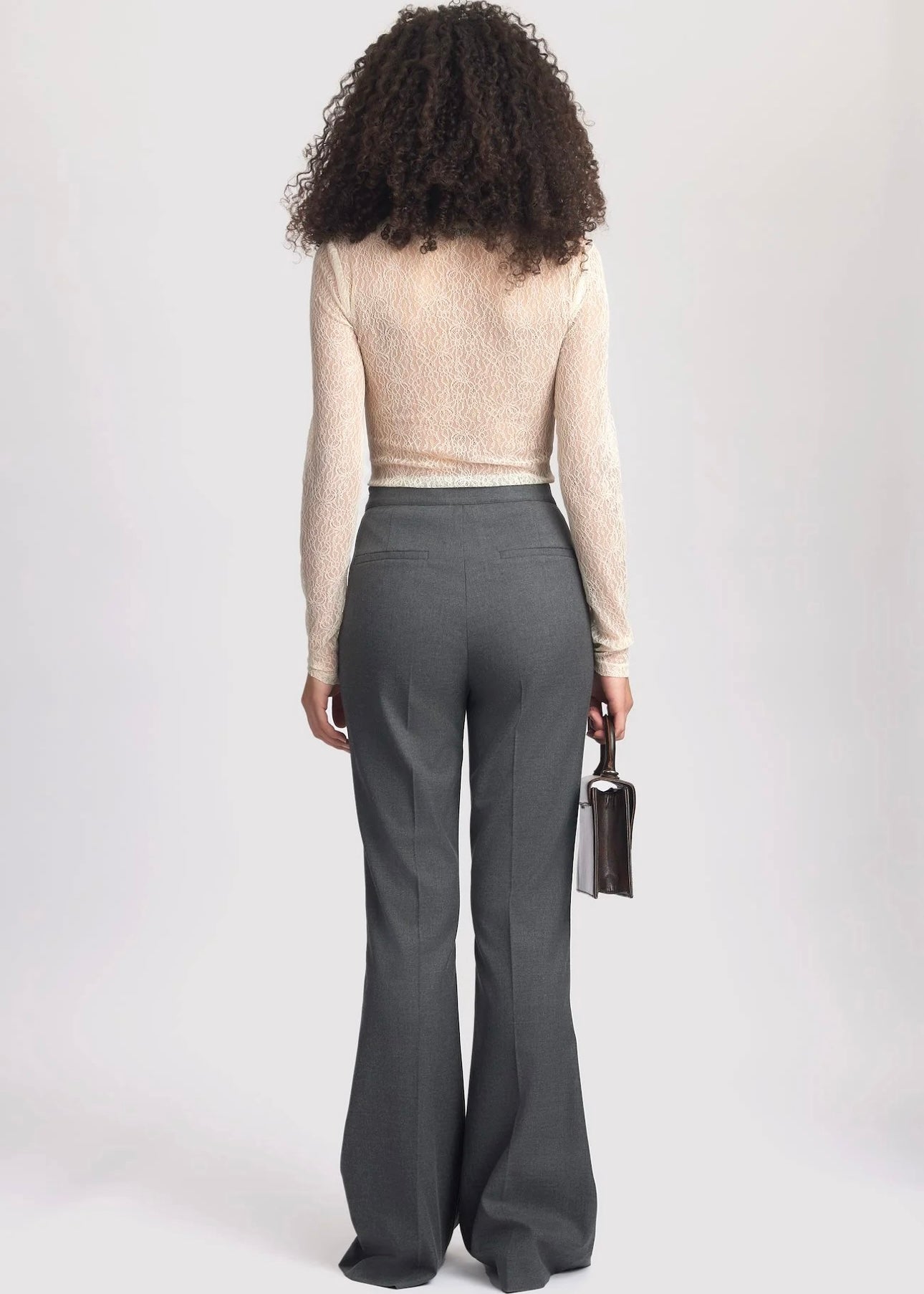 Gestuz Paula Flared pants - Dark Grey Melange