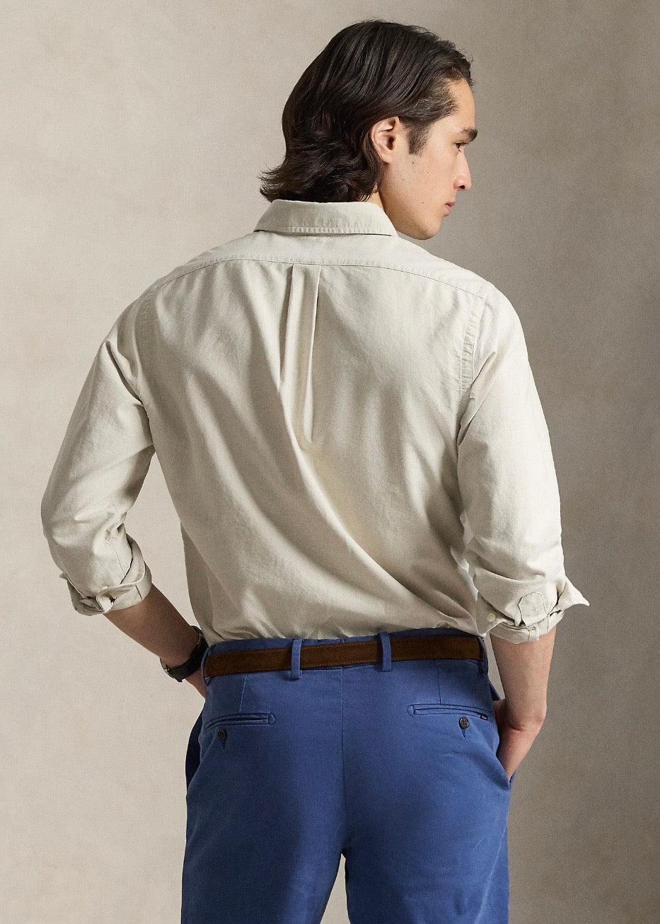 Custom Fit Oxford Shirt Coastal Beige