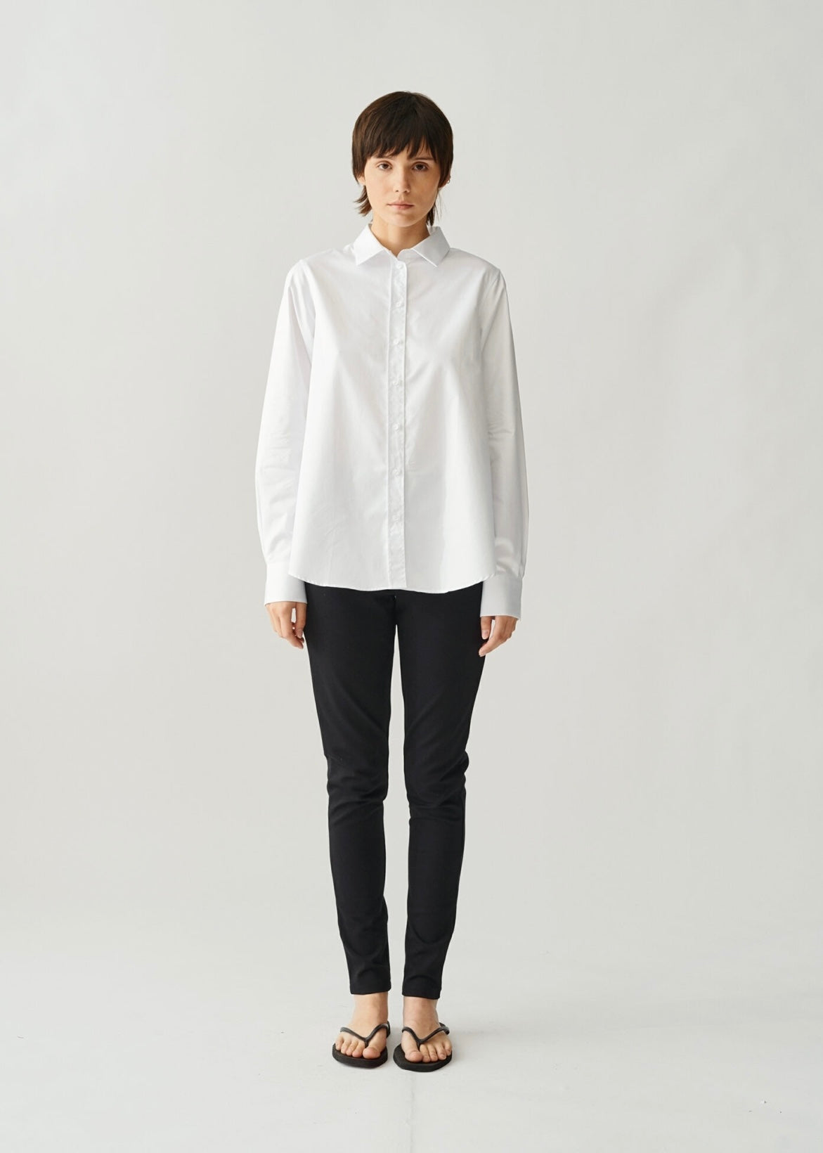 Julie Josephine A-shape Oversized shirt - White