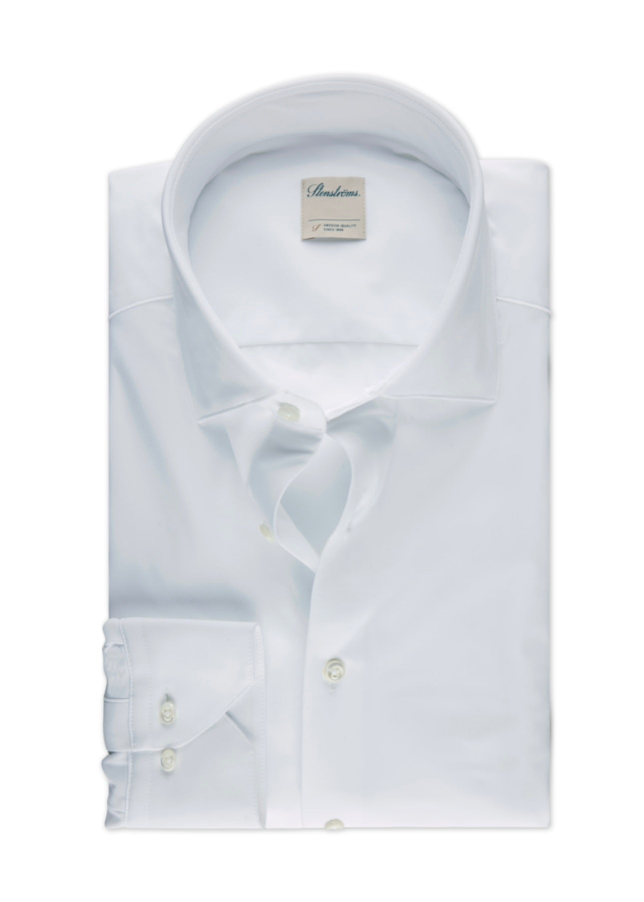 Stenströms Jersey shirt Slimline - White