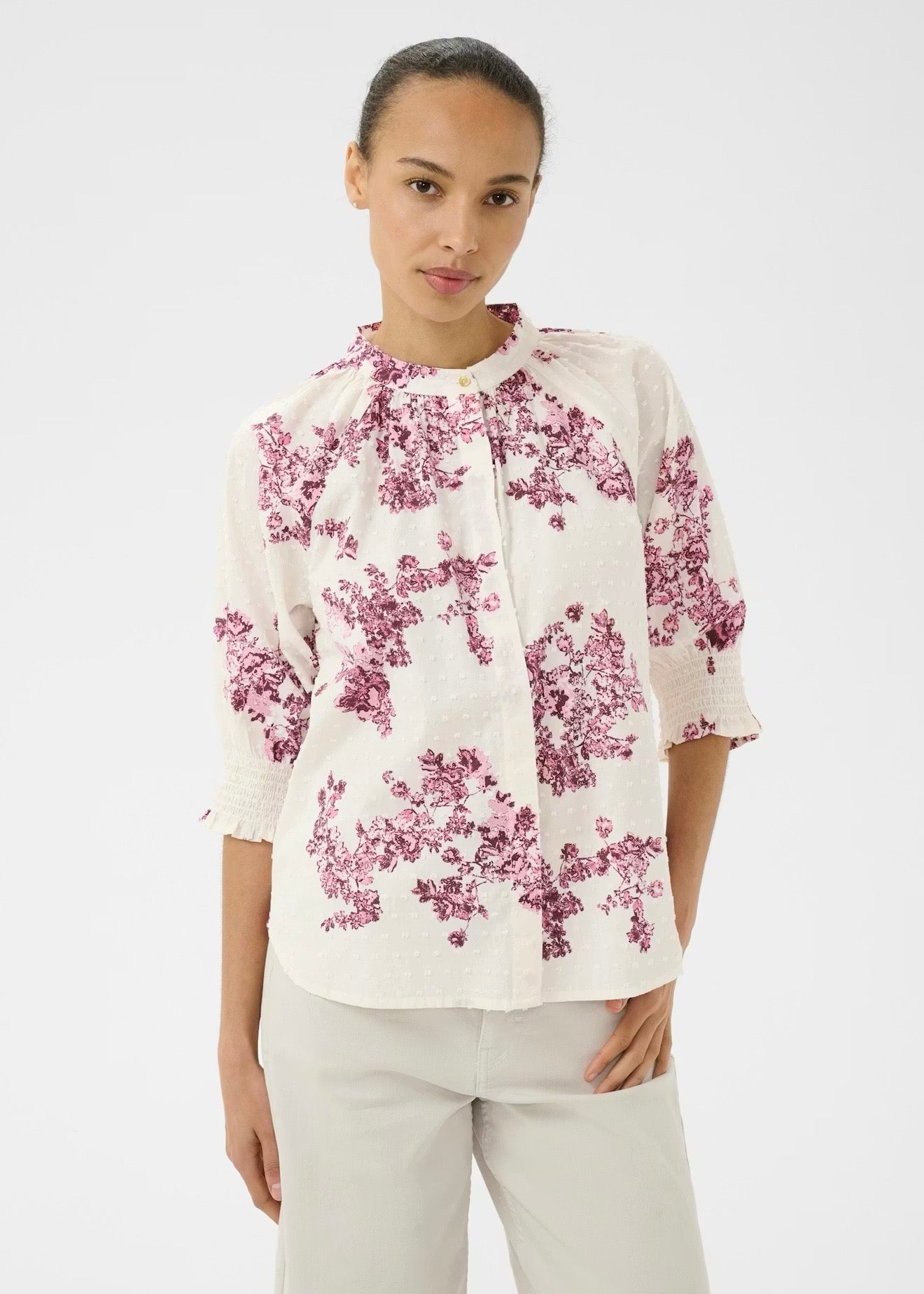Almeras Shirt Pink Shadow Flower