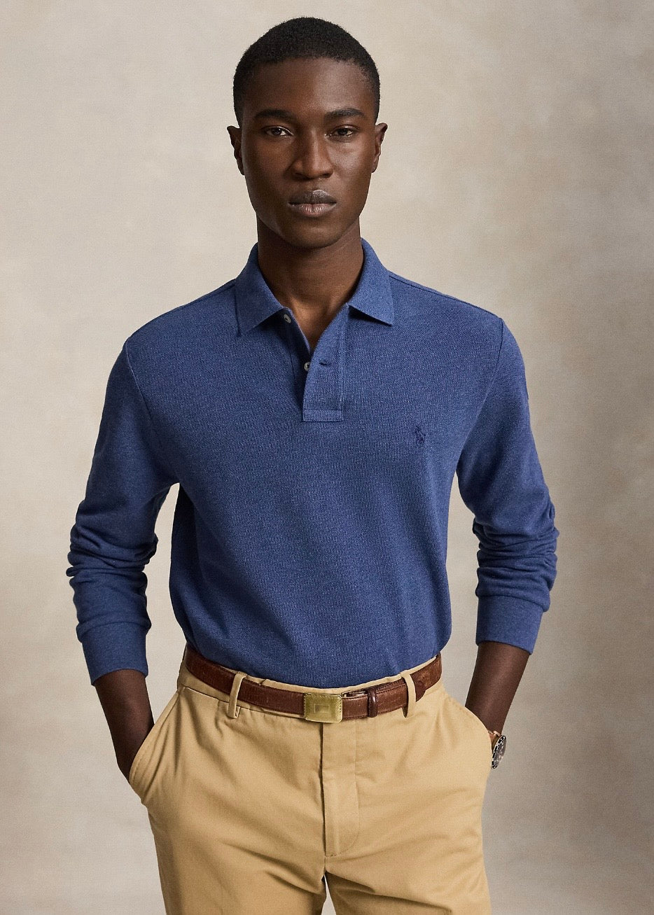 Mesh Polo Shirt Derby Blue