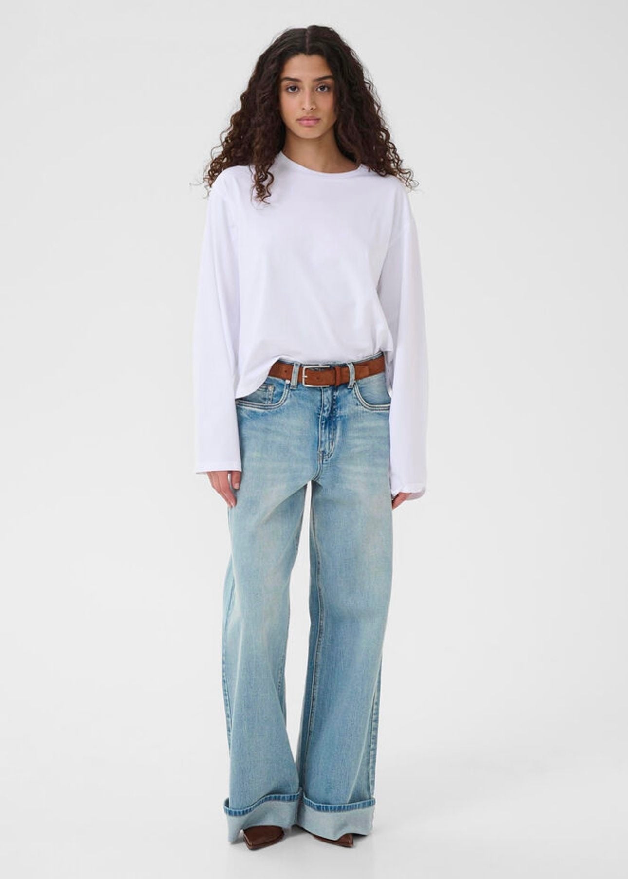 Sara Wide Jeans Washed Blue