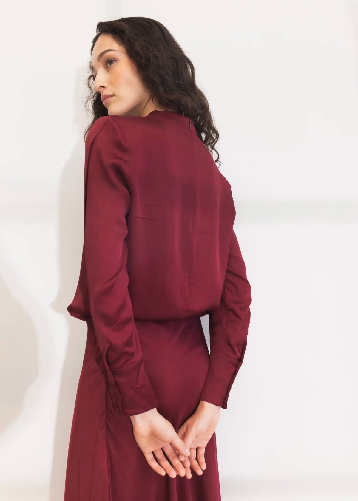 Arlene Blouse Dark Red