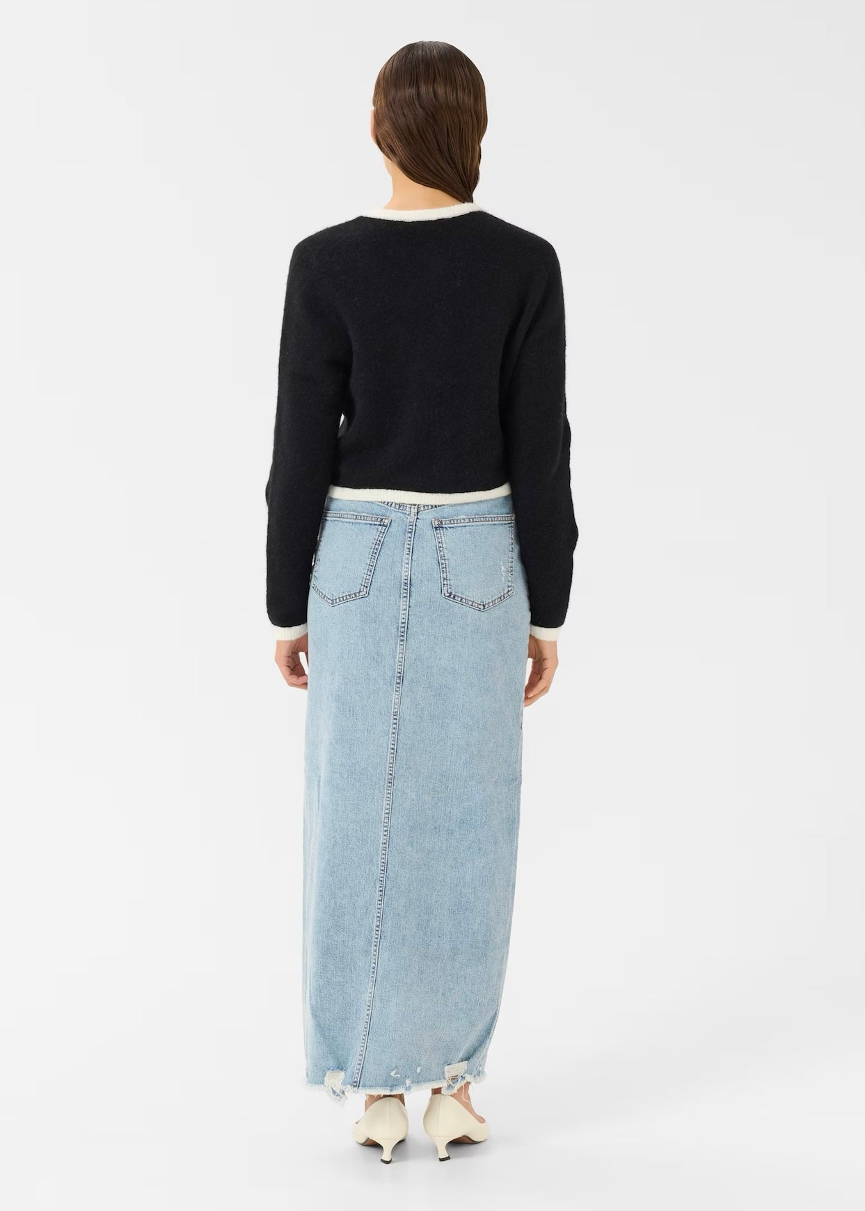 Gestuz Alpha Contrast cardigan - Black/Ivory