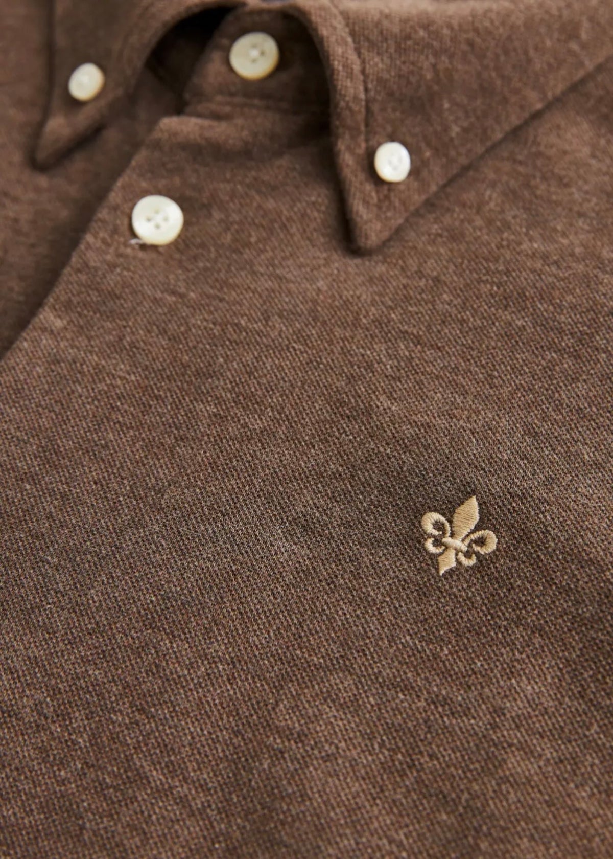 Camden Piqué Shirt Brown
