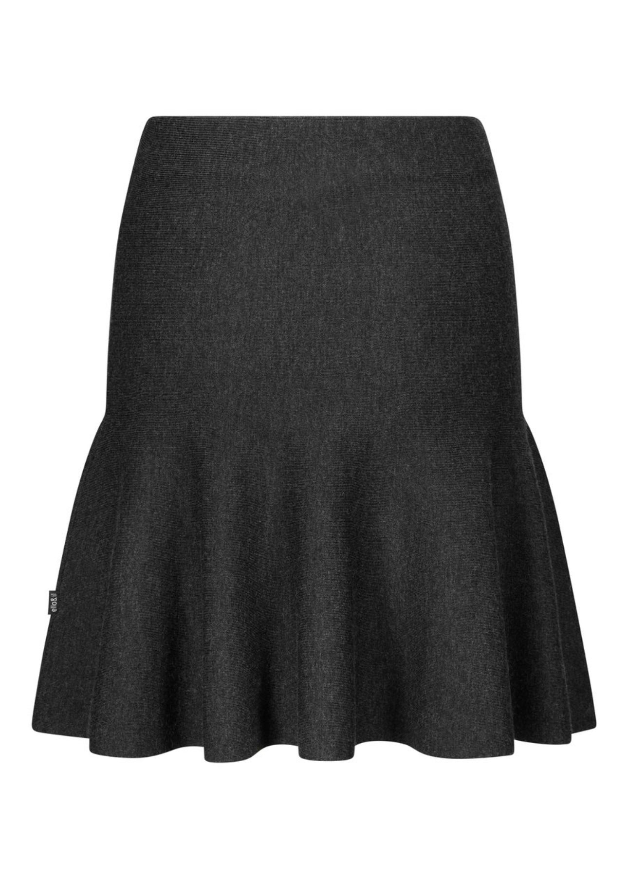 Triny Merino skirt Dark Grey Melange