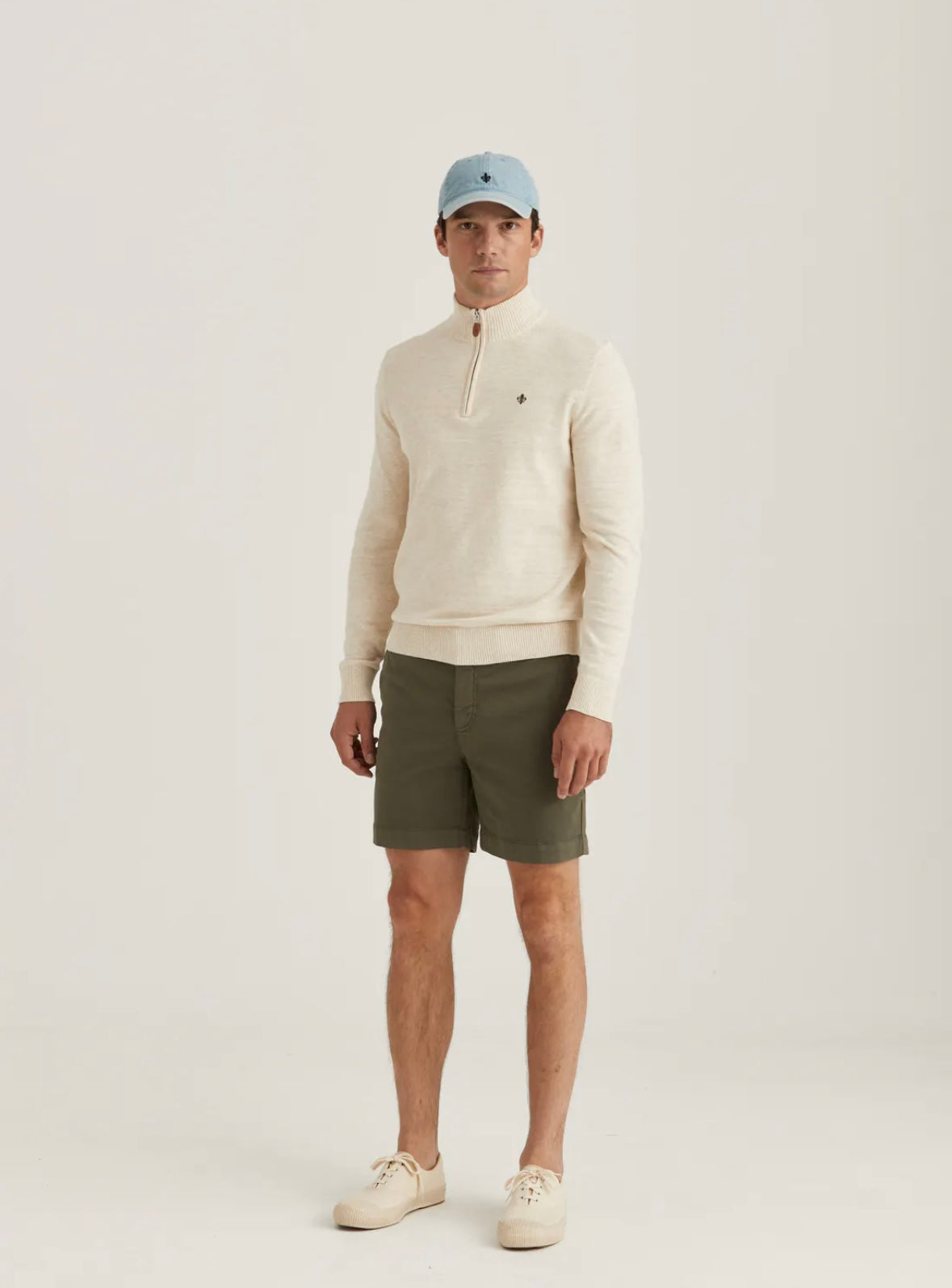 Morris Randall Half Zip - Offwhite