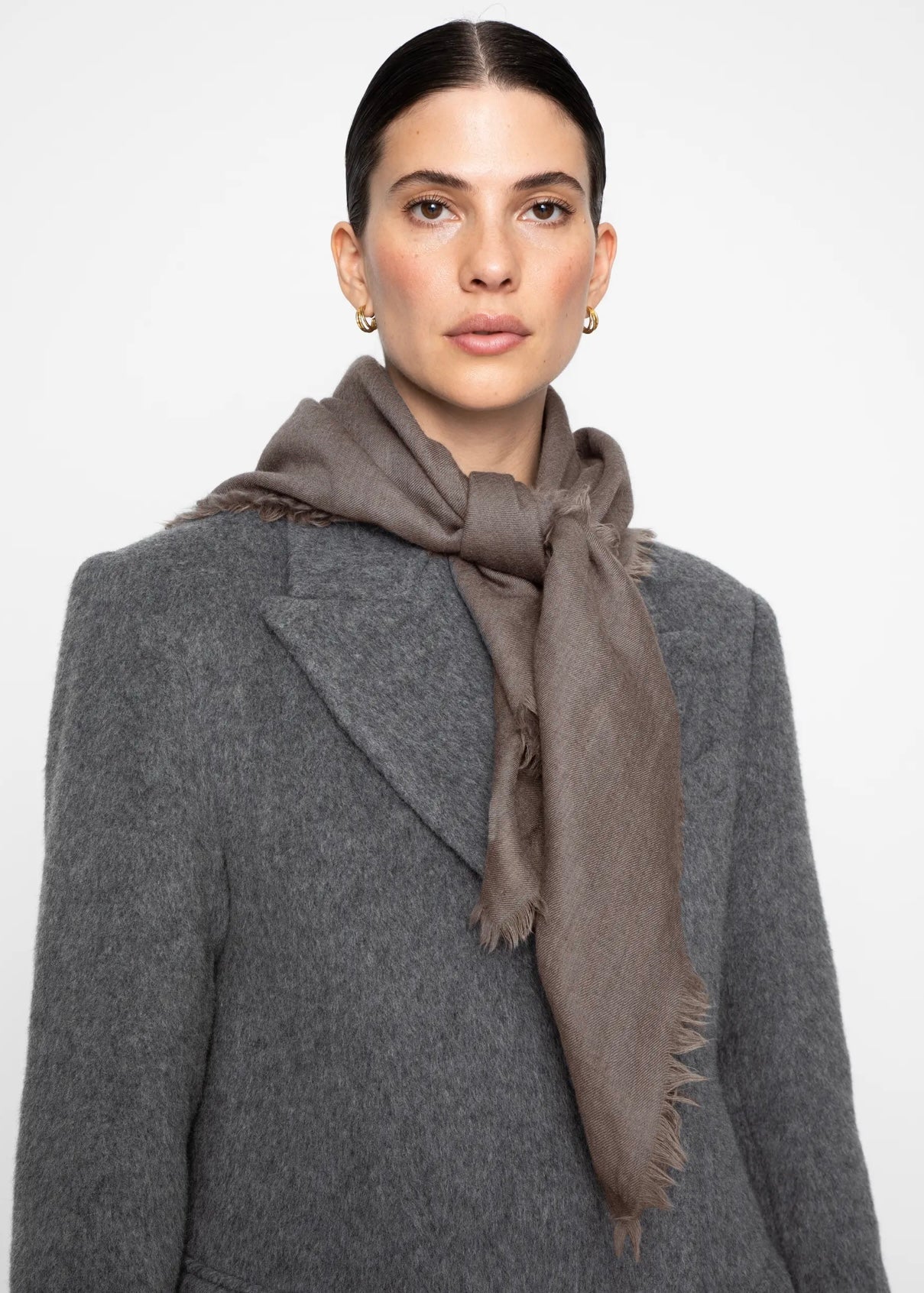 Camilla Pihl Agra scarf - Dark Taupe