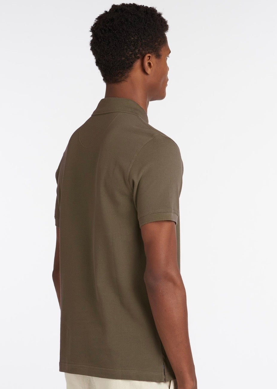 Tartan Polo Pique Dk. Olive