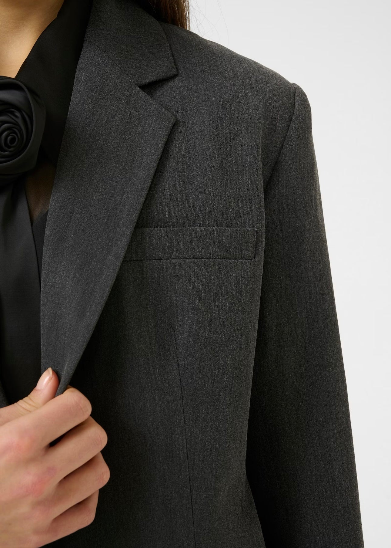 Erle blazer Dark Grey Melange
