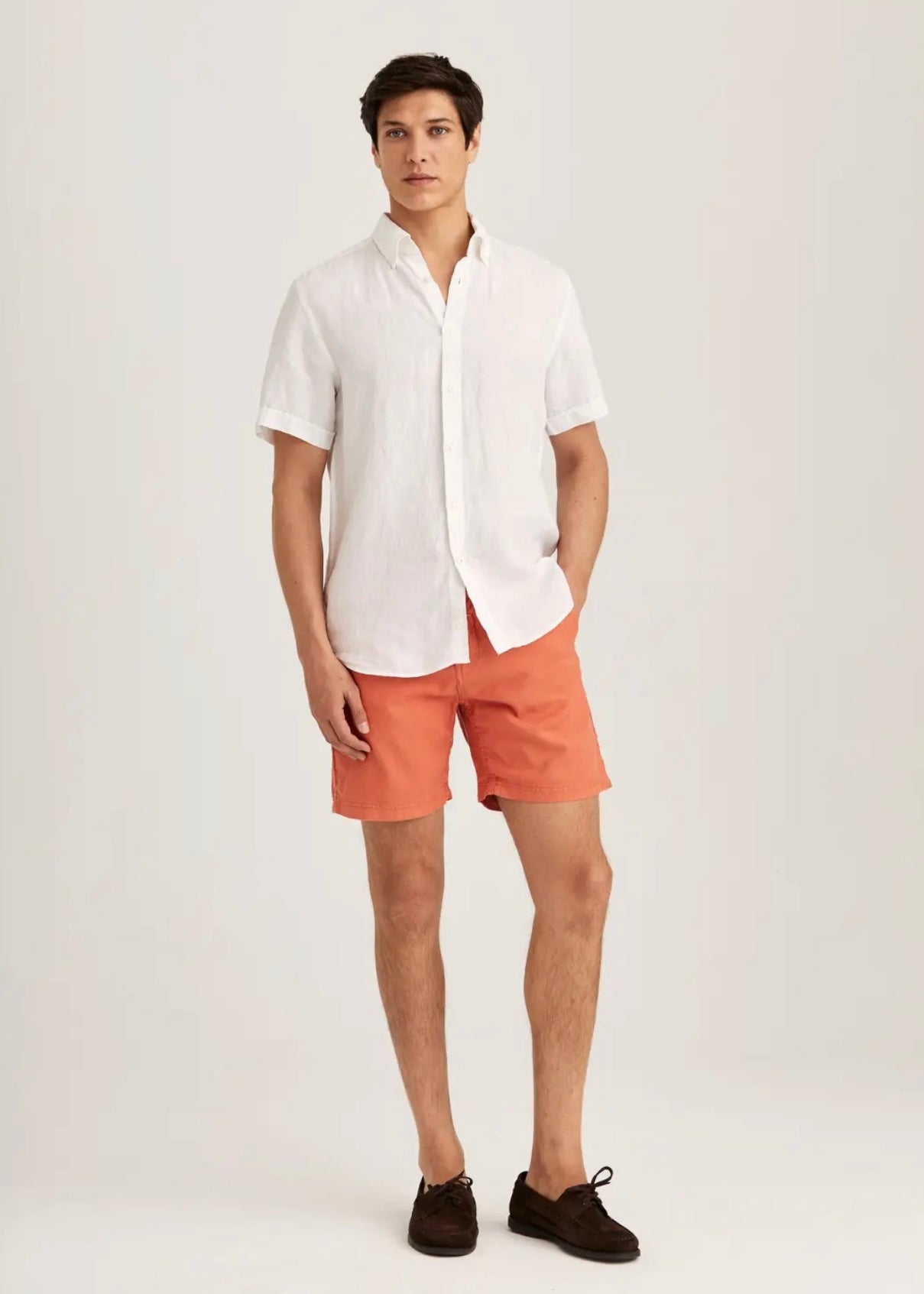 Morris Fenix Linen shorts - Orange