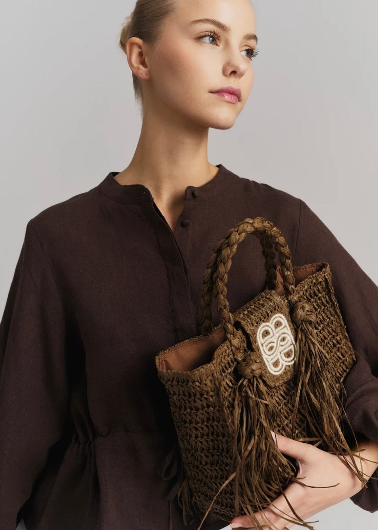 Camille Linen Shirt Dark Brown