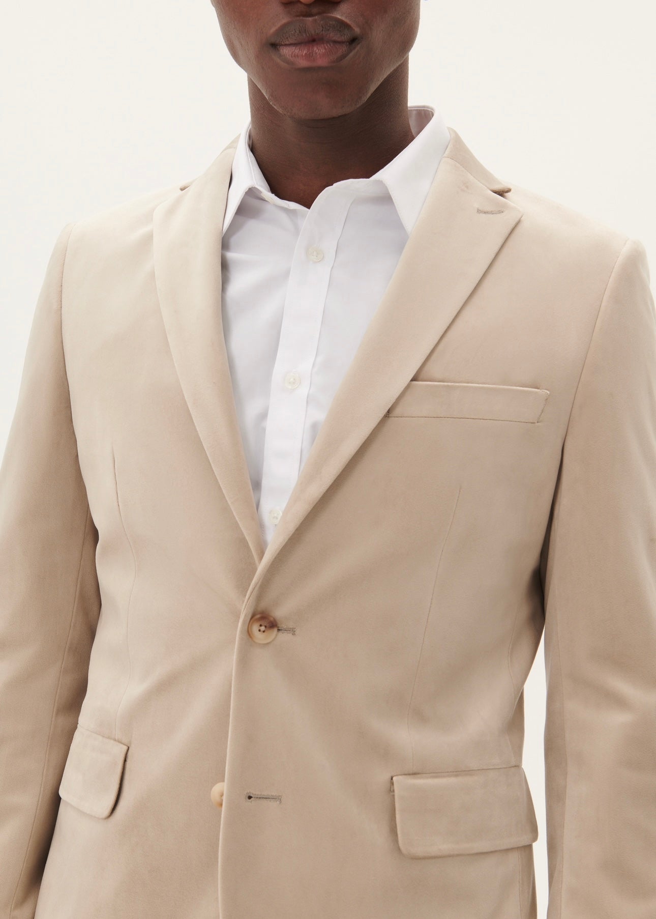 Matinique George Velvet blazer - Plaza Taupe