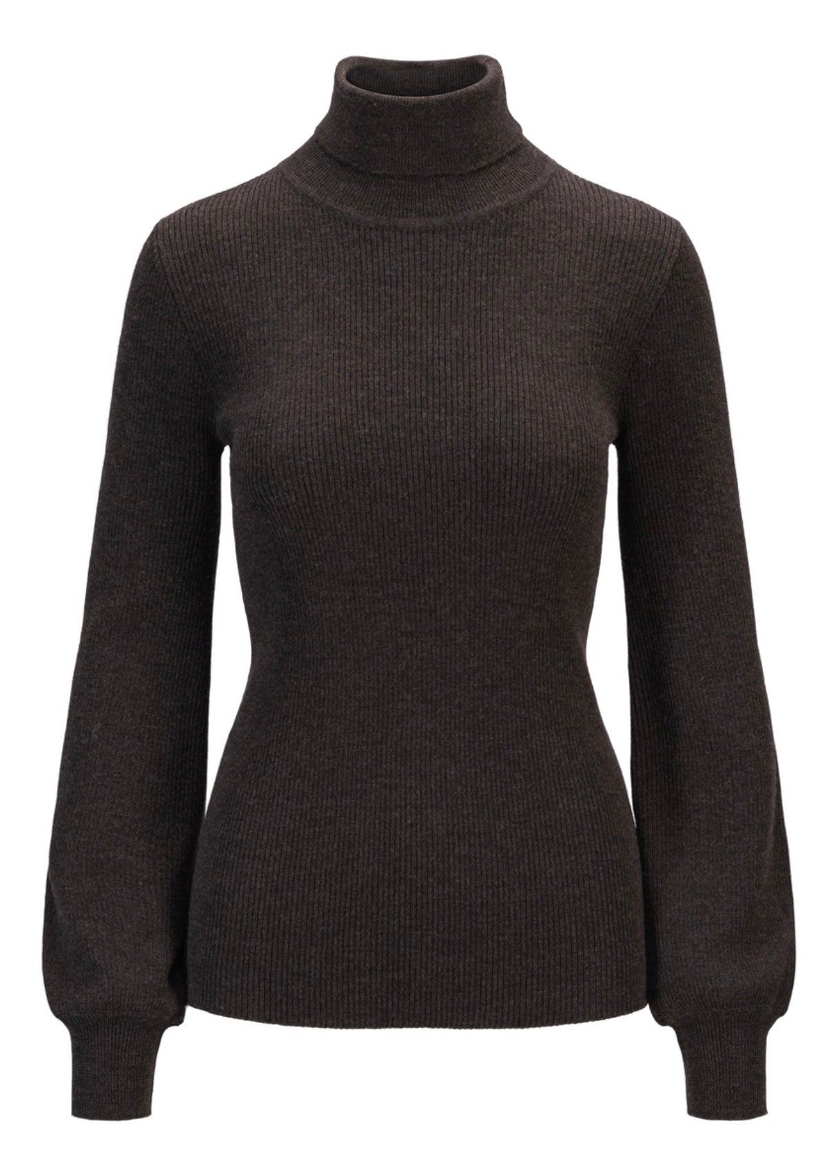 Ella&il Rosie Merino sweater - Dark Brown Melange