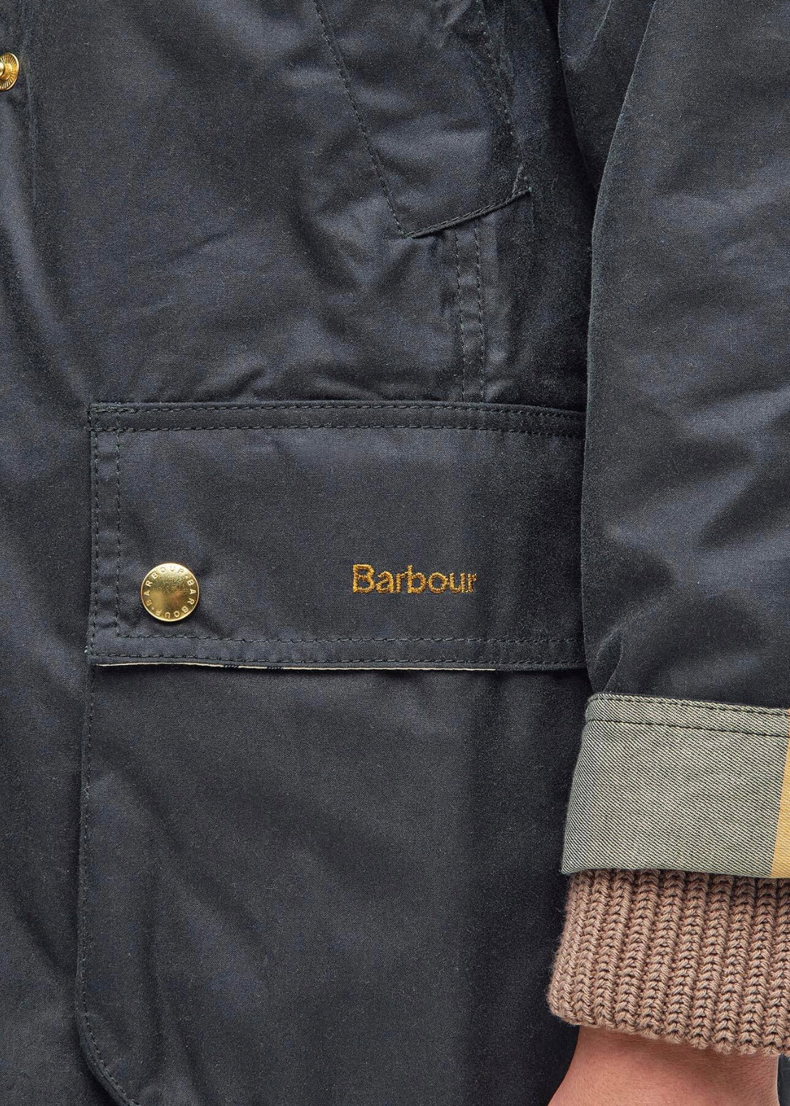 Long Beadnell Wax Jacket Sage