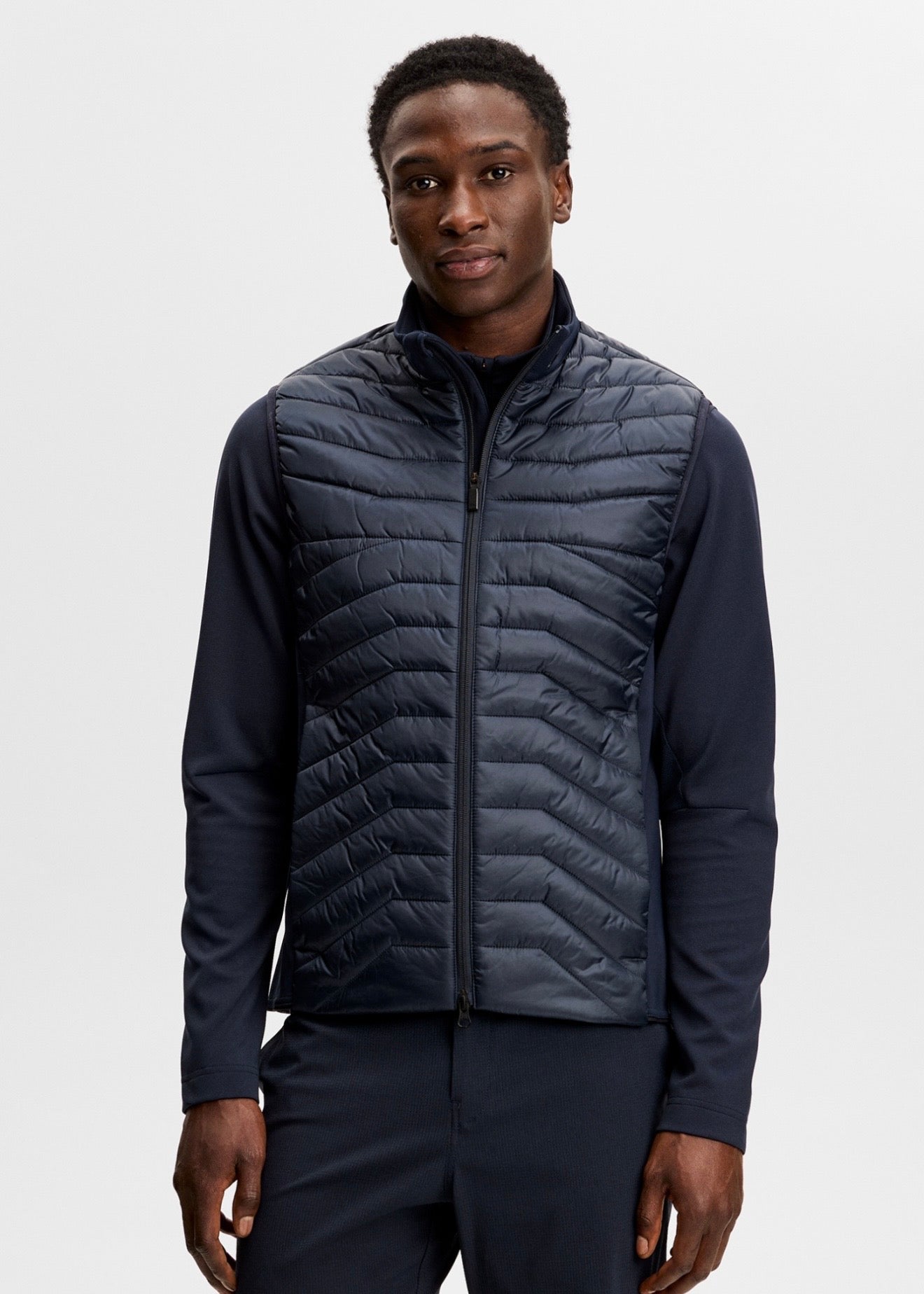 Heyden Quilt Hybrid Vest Navy