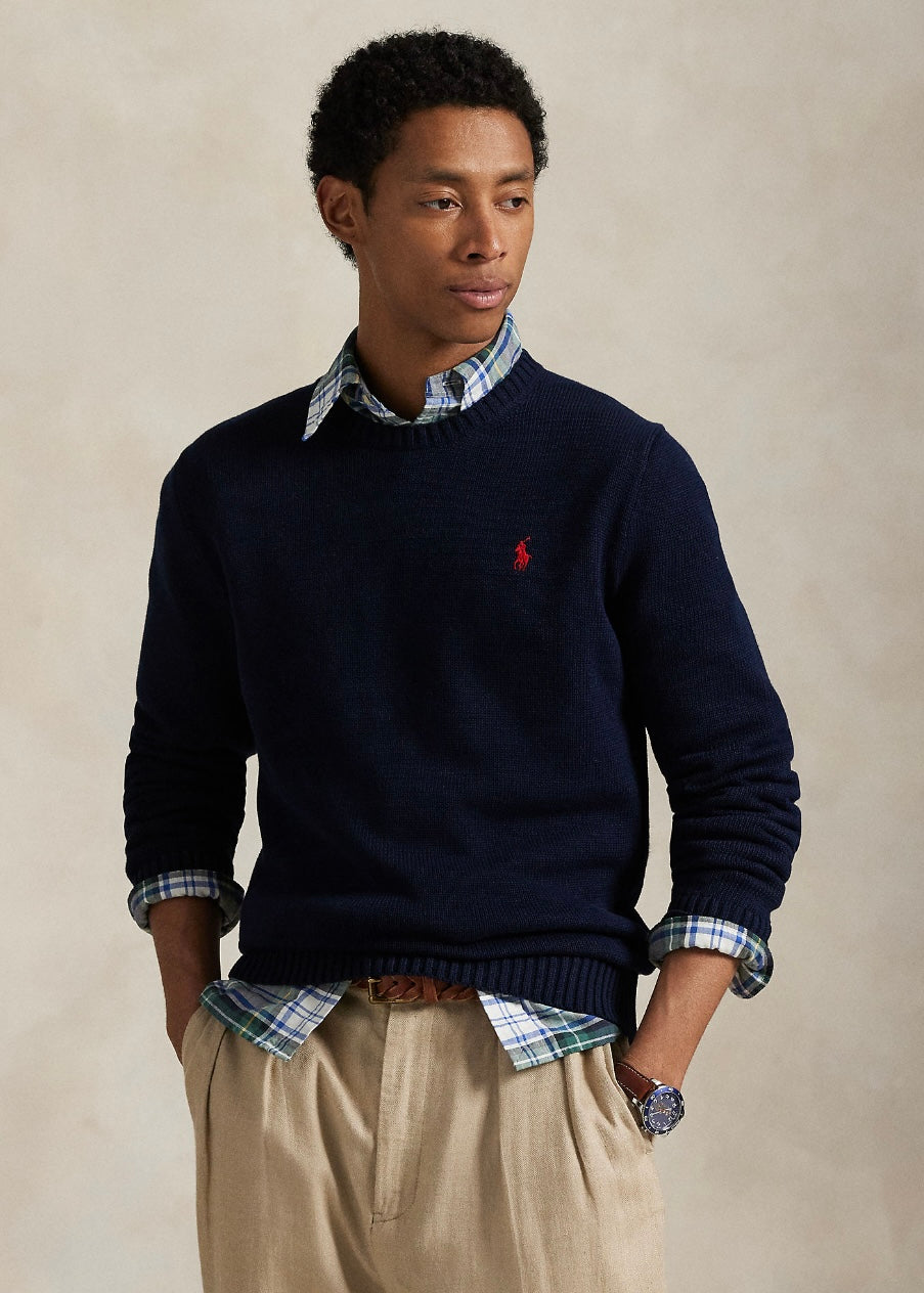 Cotton Crewneck sweater Hunter Navy