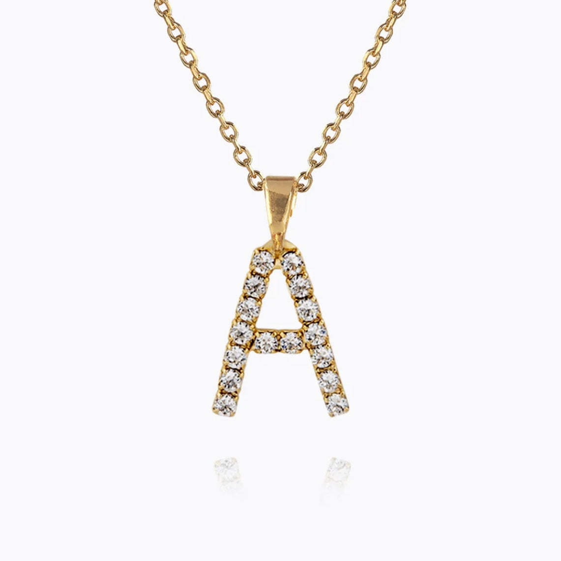 Caroline Svedbom Mini Letter necklace Gold Letter A