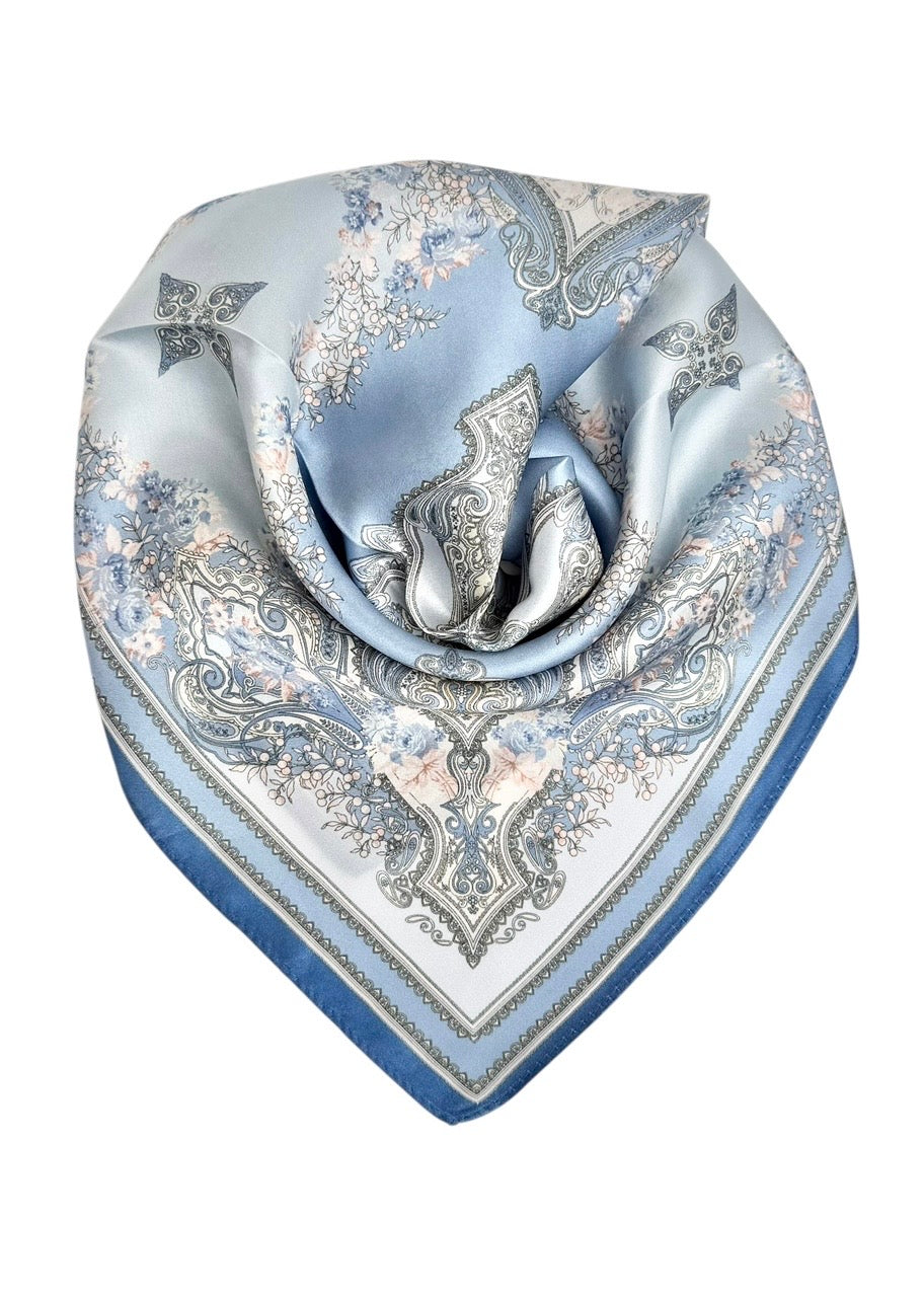 Silk Scarf Light Blue