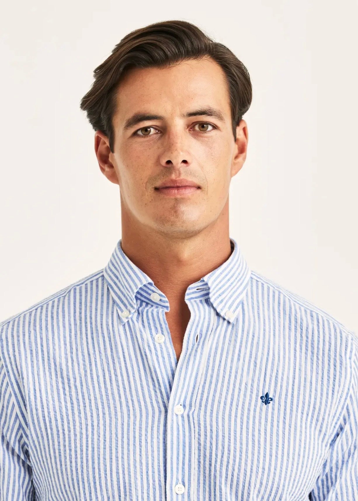 Seersucker Shirt Light Blue