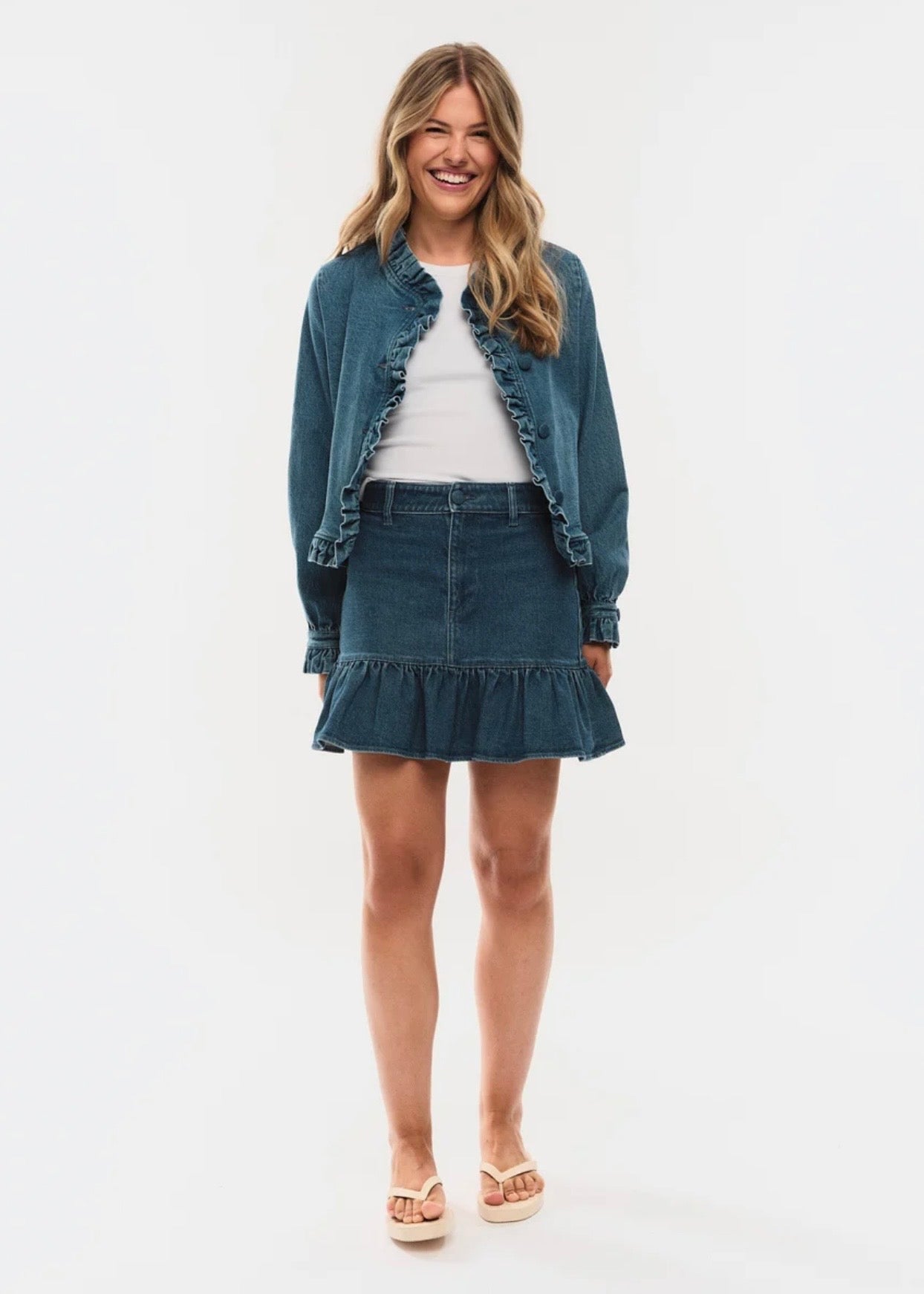 Kajsa Denim Skirt Denim Medium Wash