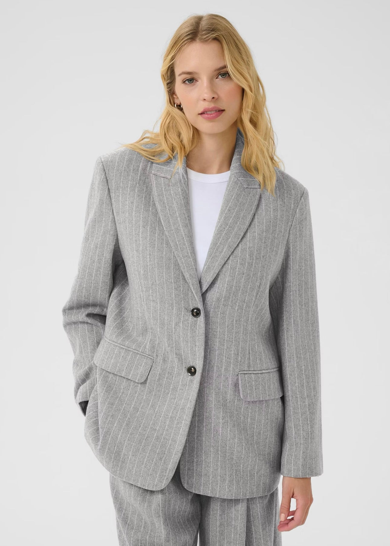 Somaya blazer Medium Grey Pinstripe