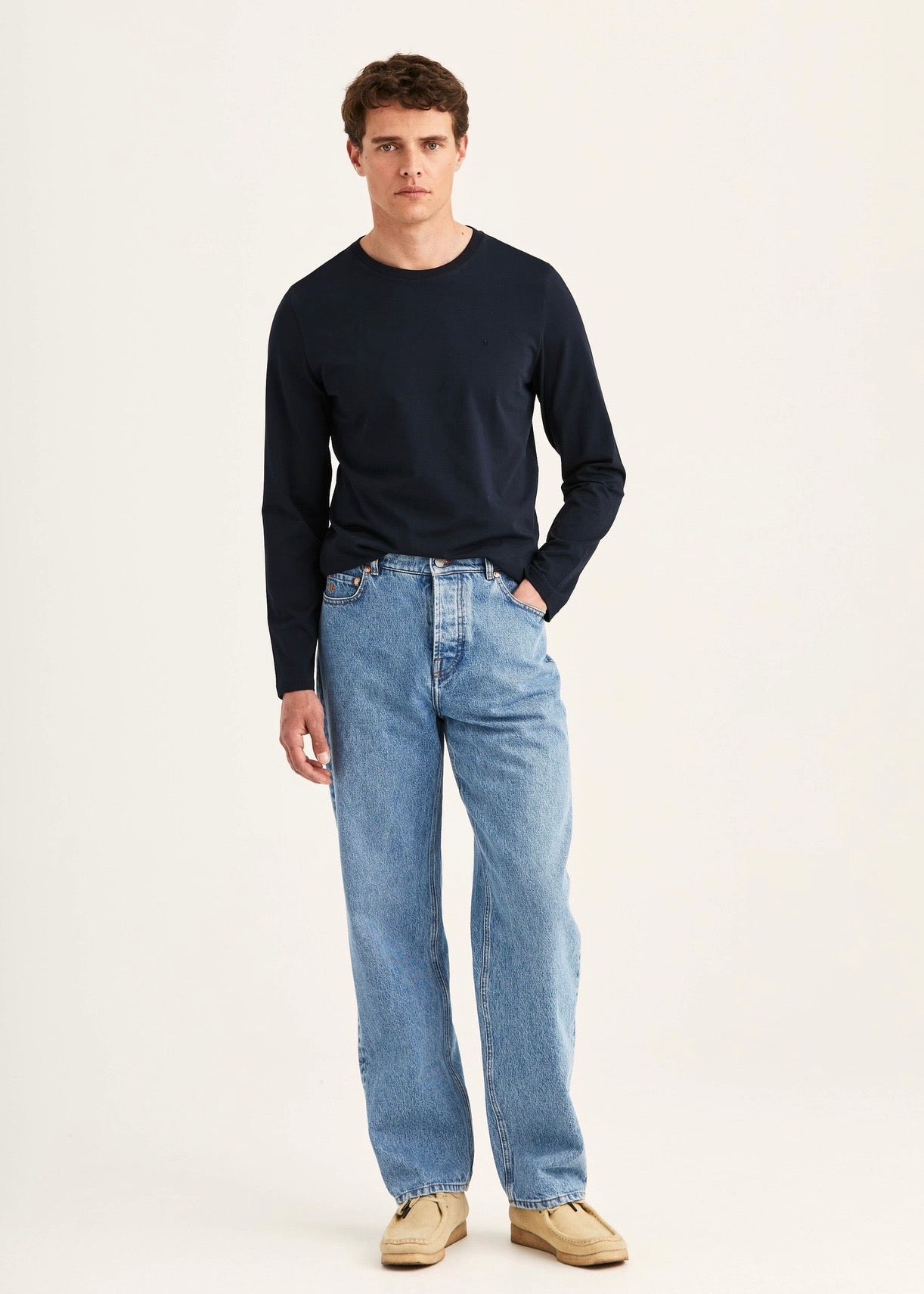 James LS T-Shirt Old Blue