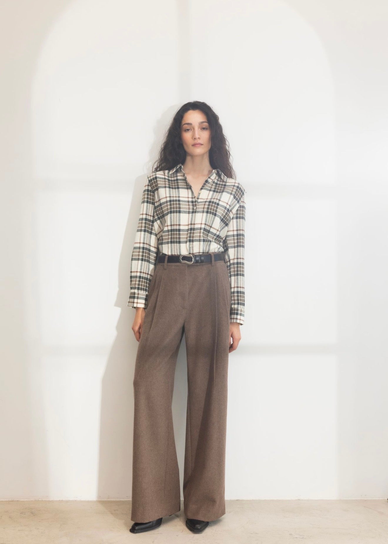 Joan Flannel Shirt Green Check