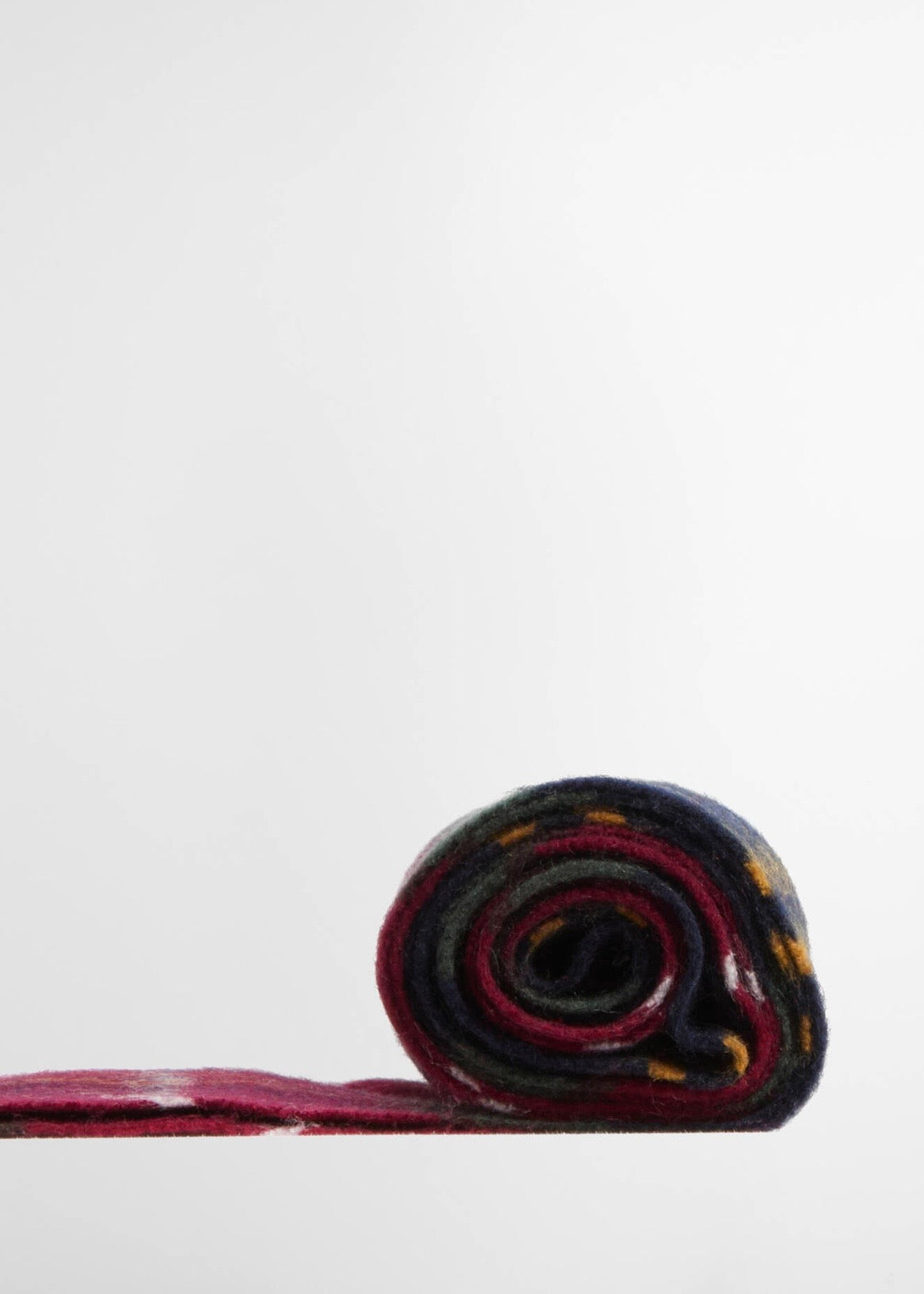 Wool Cashmere Tartan Scarf Red