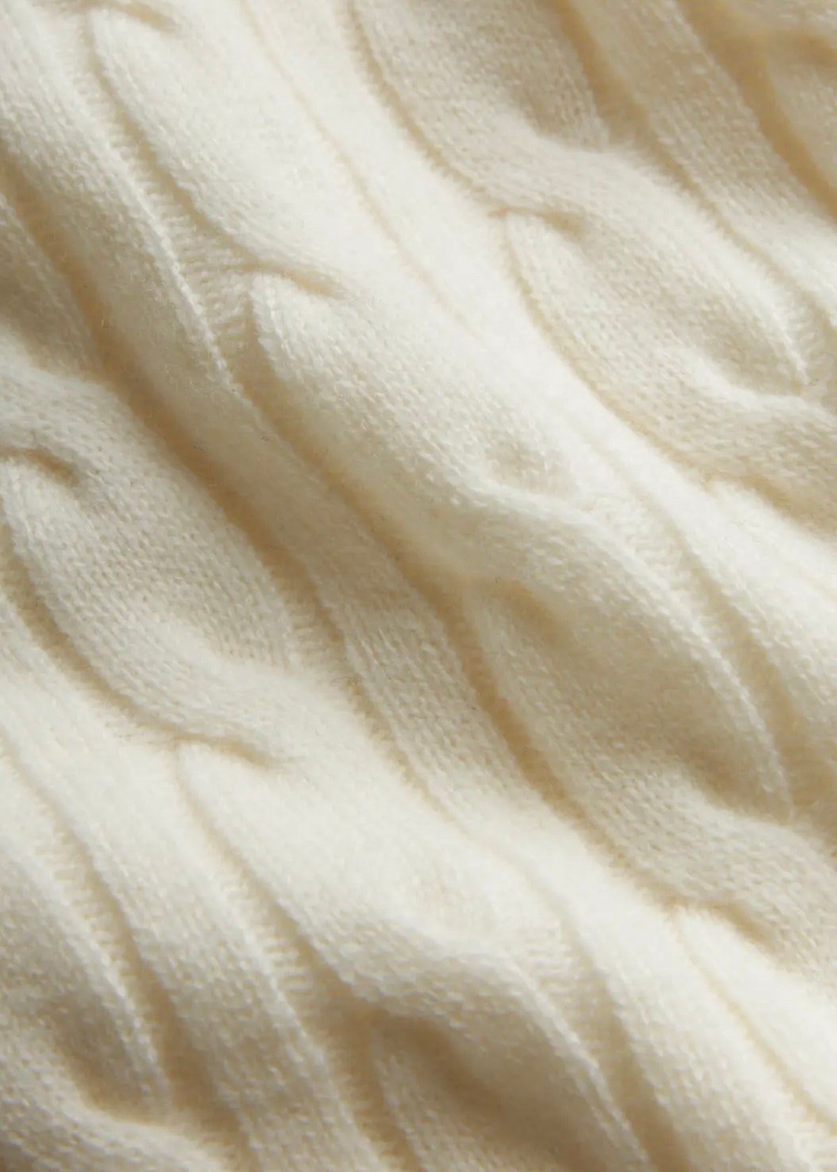 Hertford Cable Half Zip Offwhite
