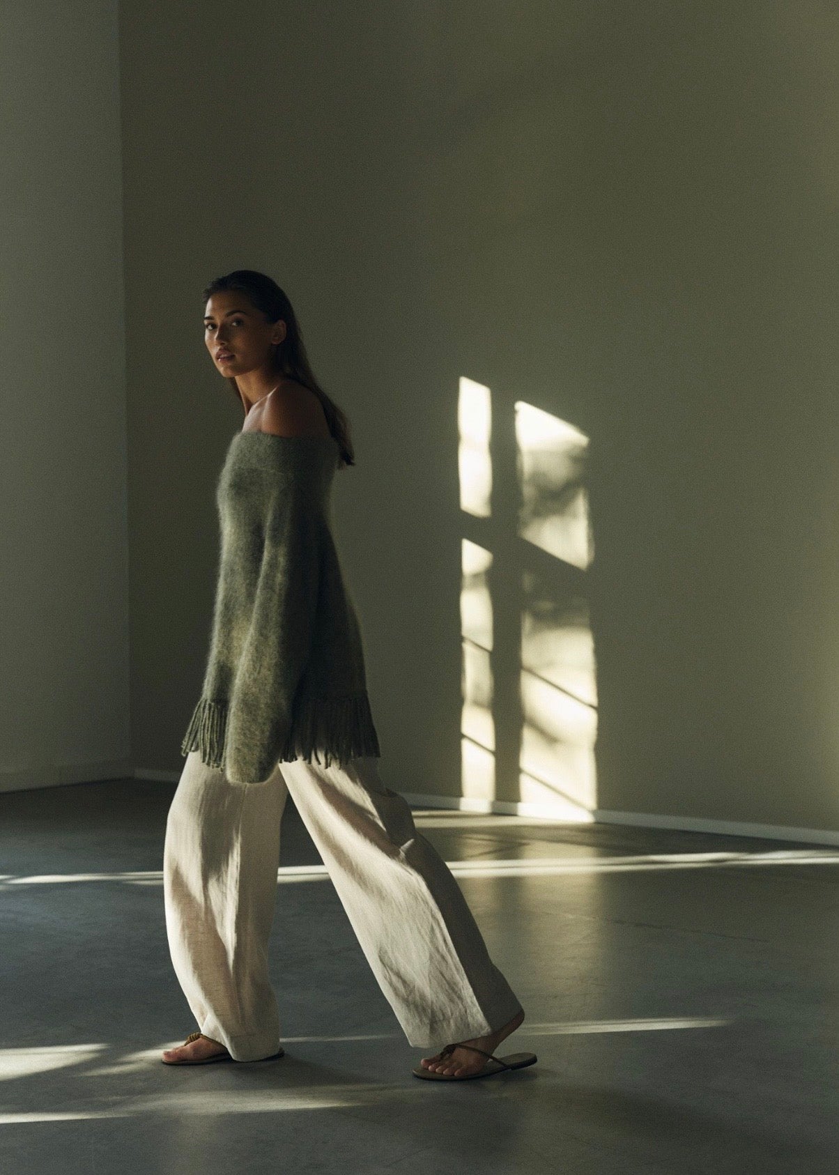 Gine Chunky Sweater Sage Green