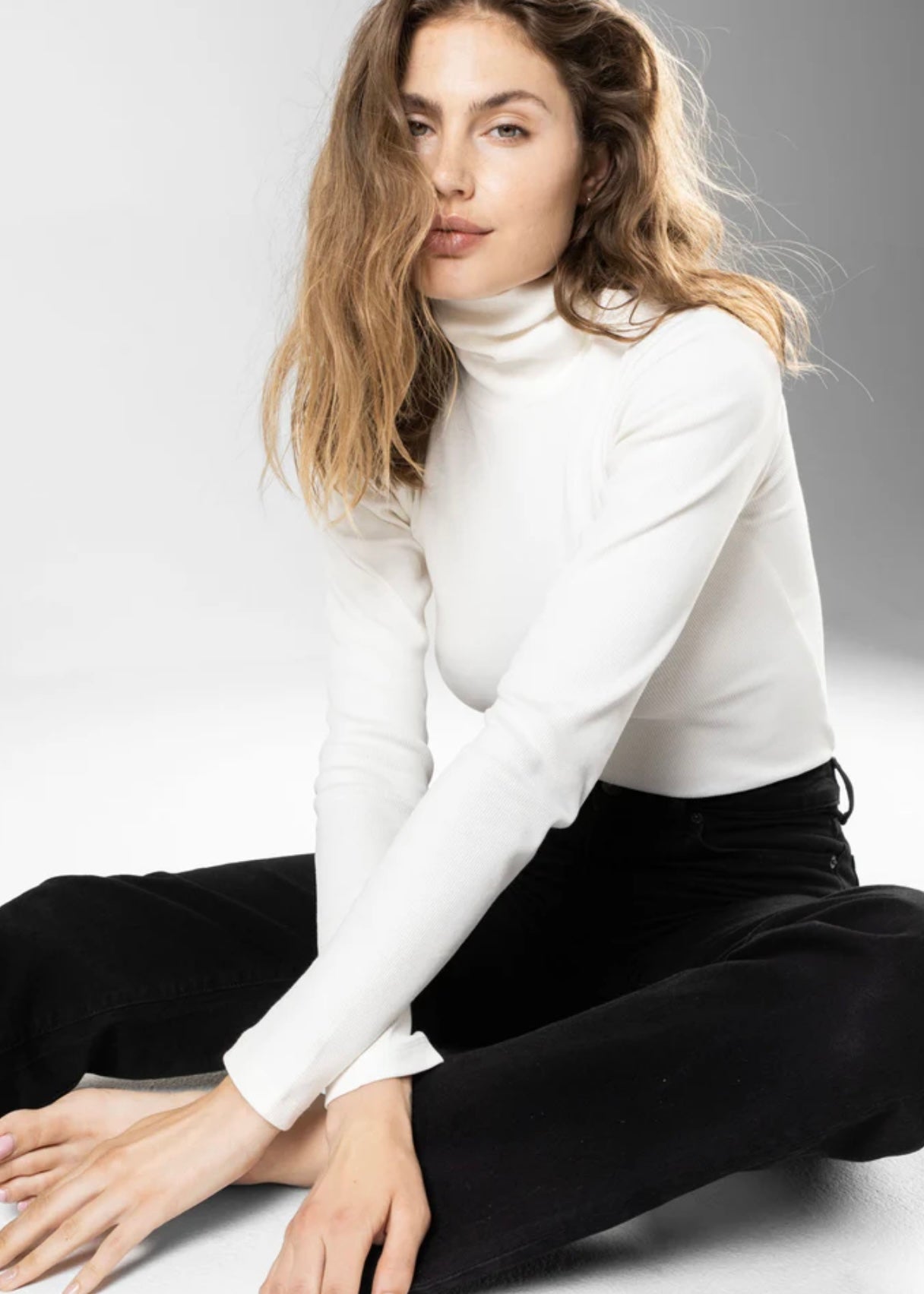 Camilla Pihl Petra Rib turtleneck - Ecru