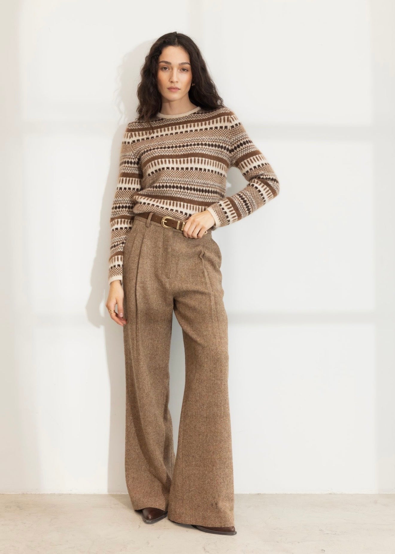 Aubrey Belt Brown Gold