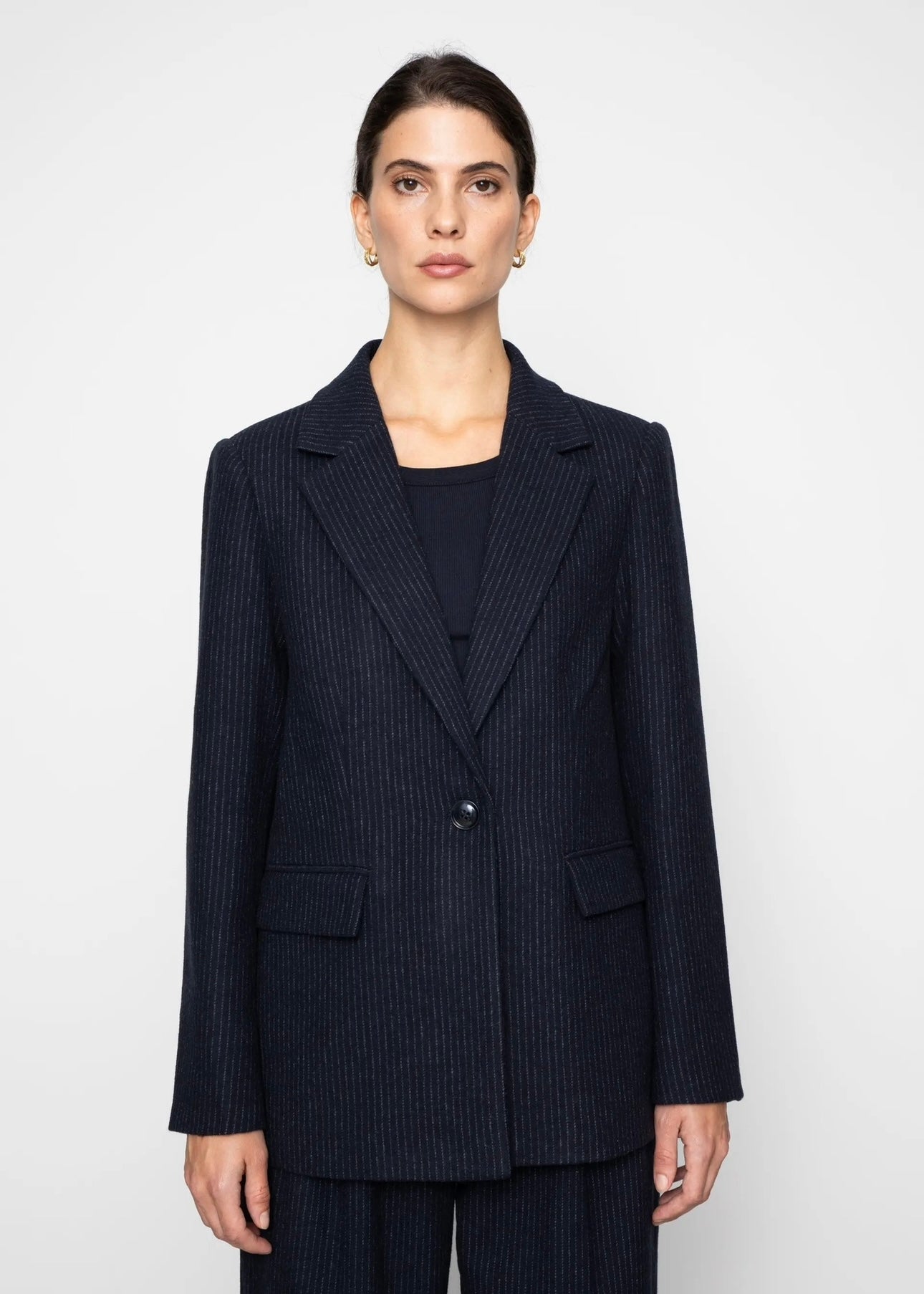 Camilla Pihl Zaina blazer - Navy Pinstripe