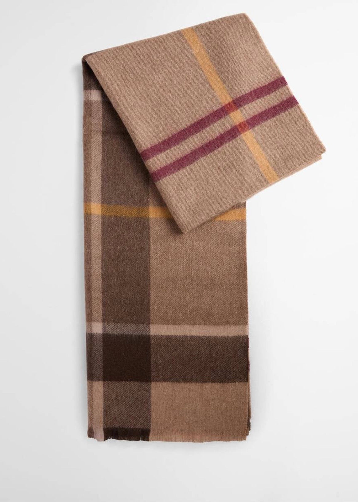 Rosefield Tartan Scarf Muted Tartan