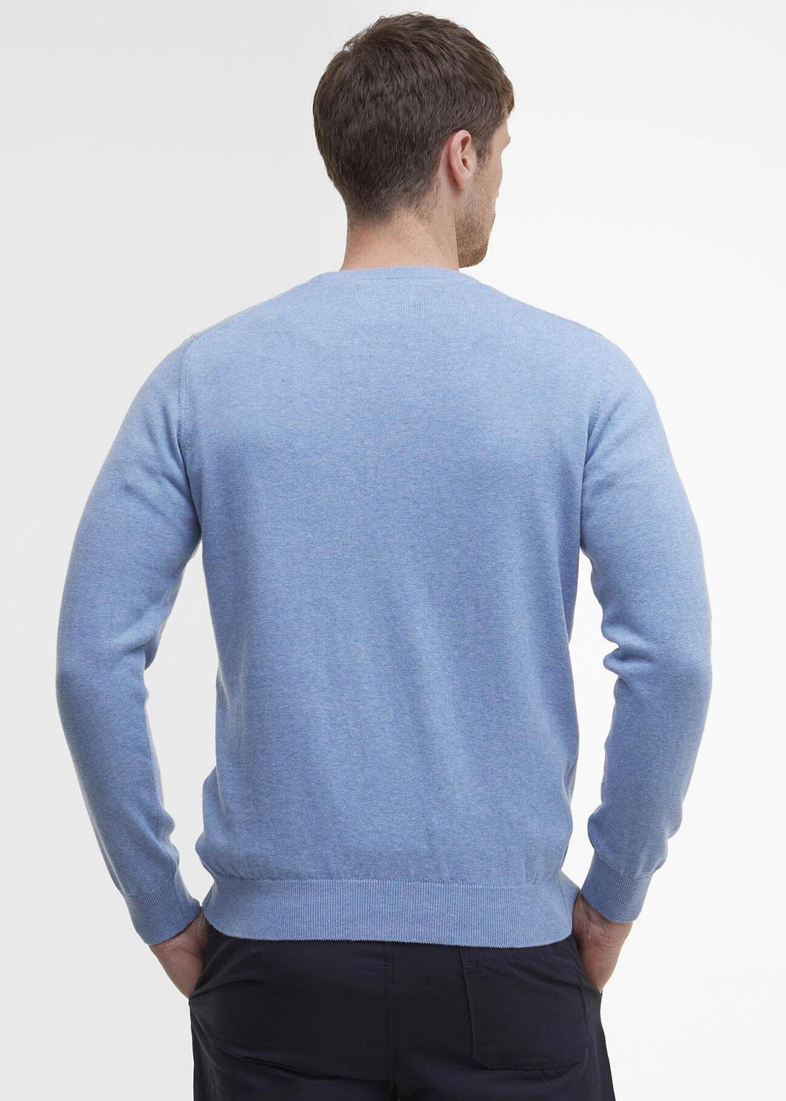 Pima Cotton Crew Neck Dark Chambray