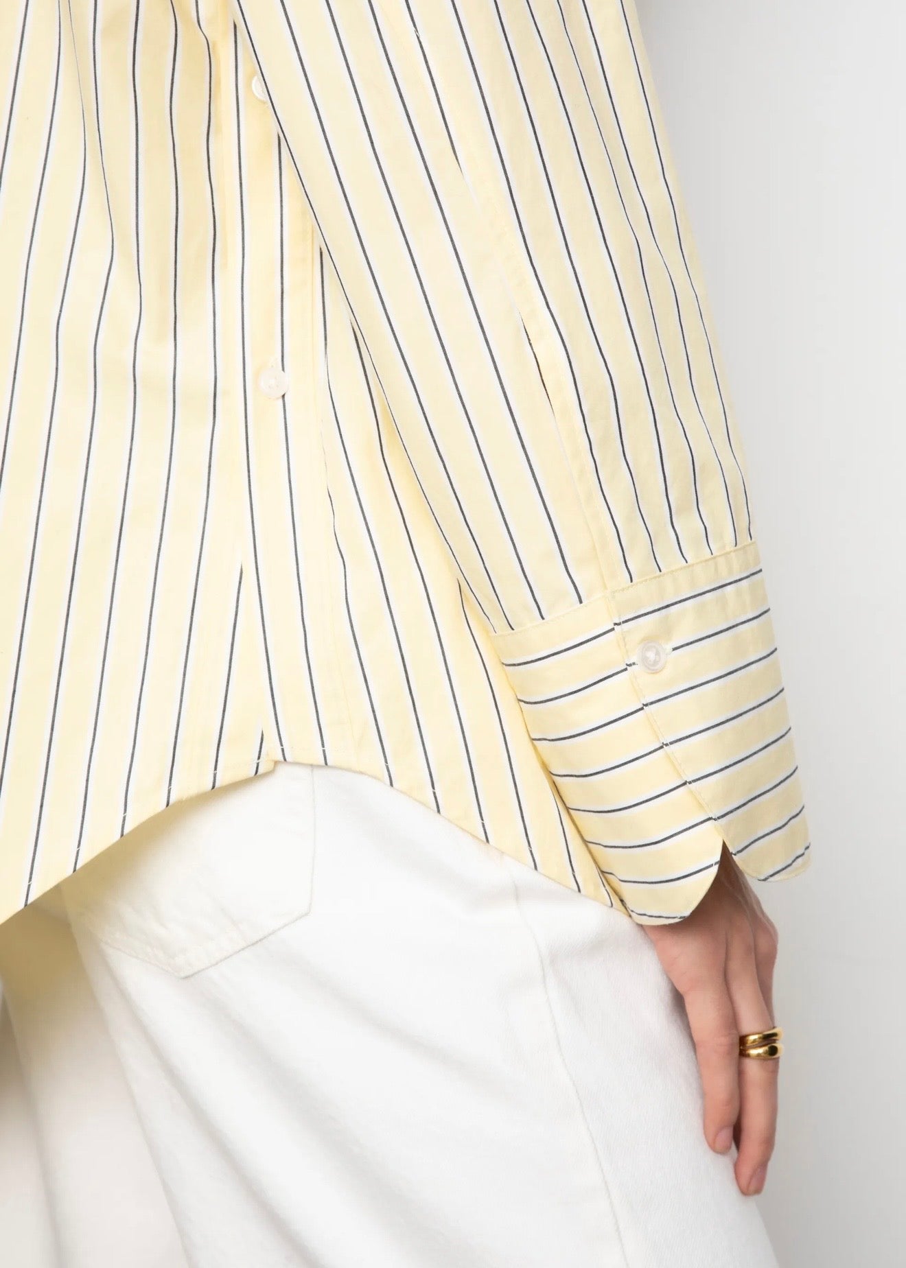Nell Shirt Light Yellow Stripe