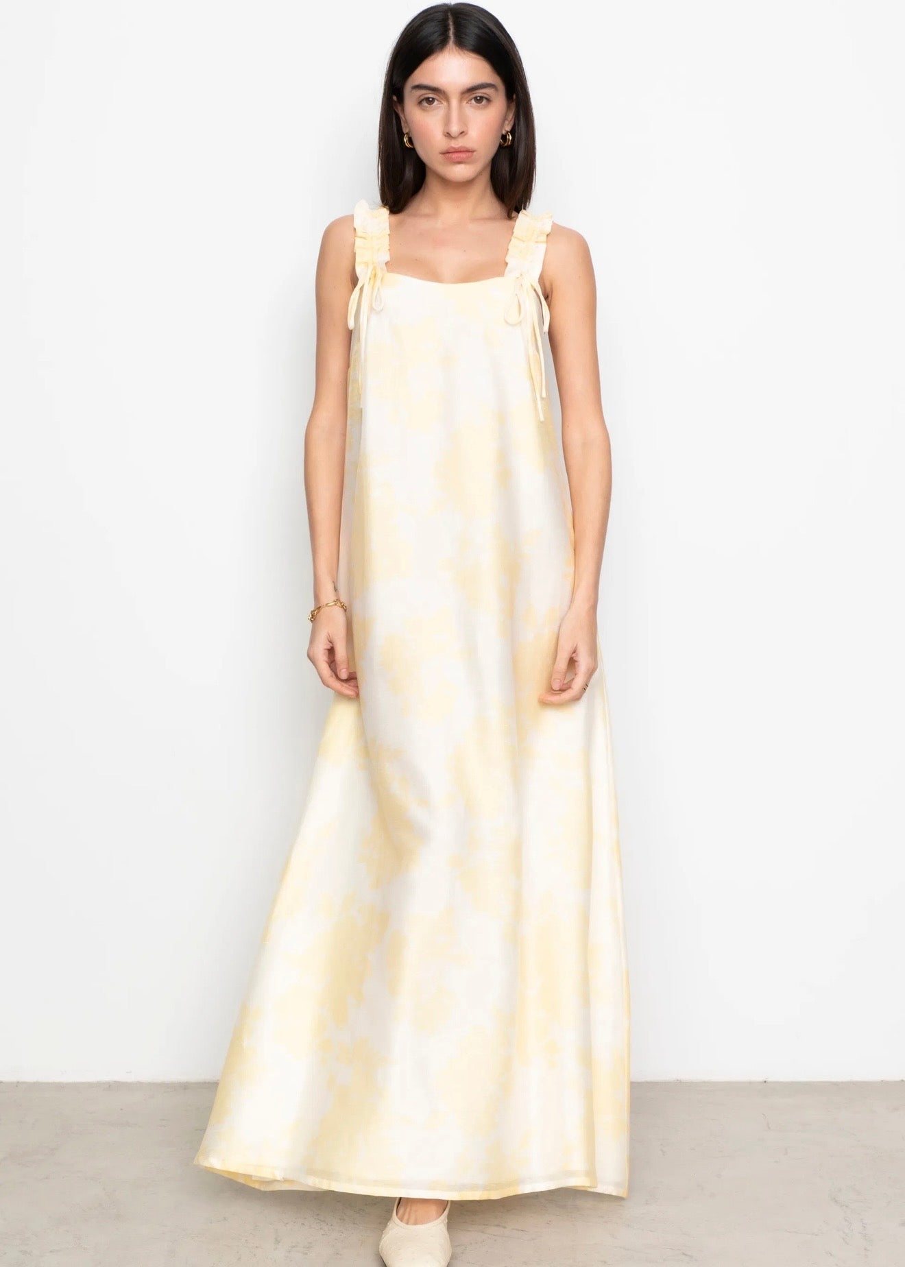 Zaha Dress Yellow Floral Print