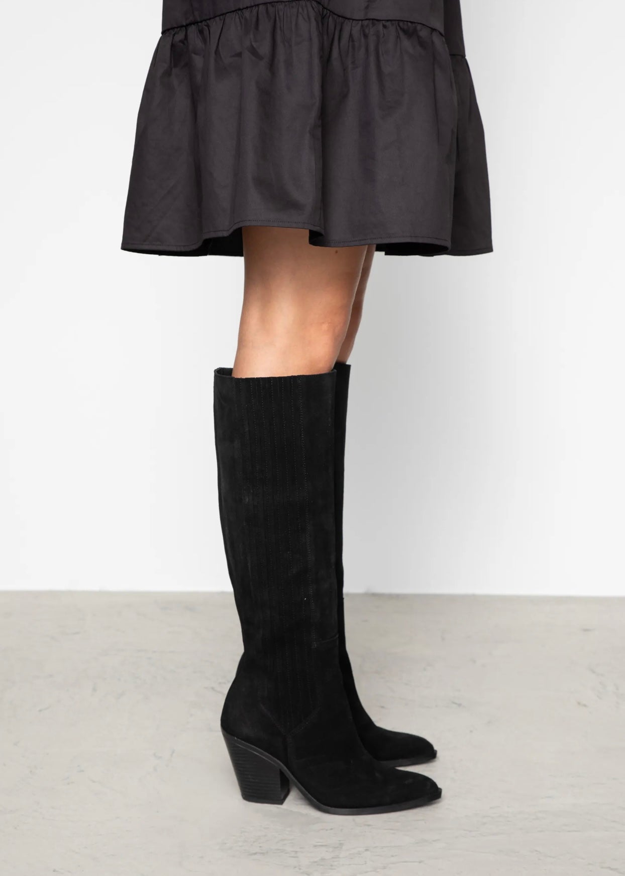 Camilla Pihl Wilma Knee boots - Black Suede