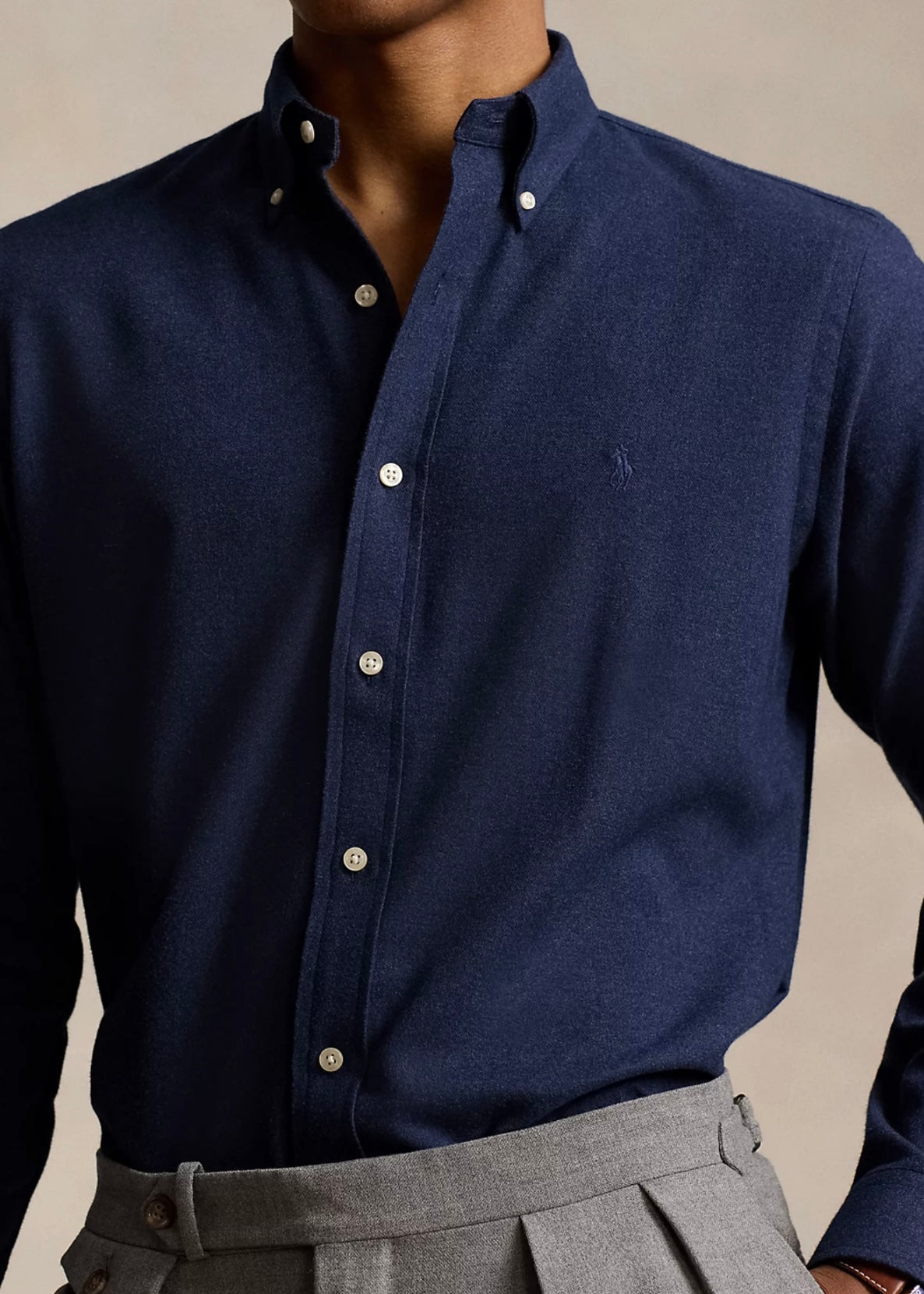 Polo Ralph Lauren Cotton Twill shirt Custom Fit - Navy Heather