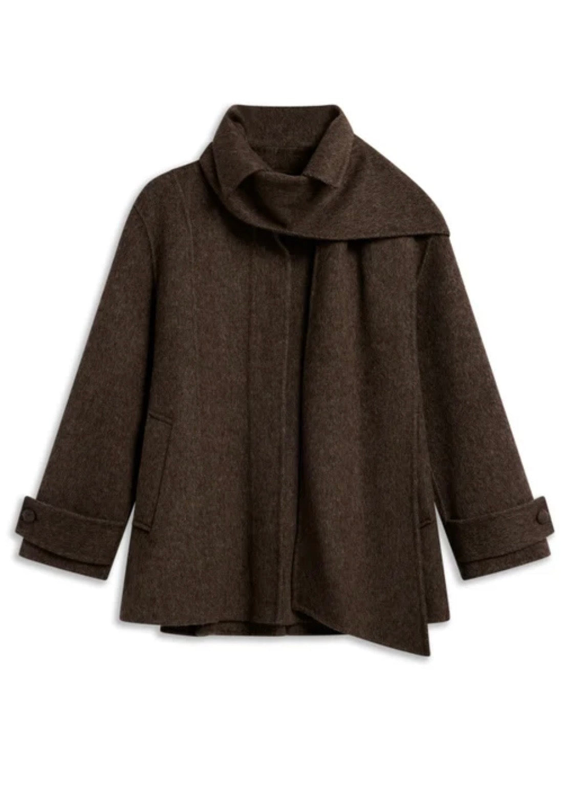 Clara Coat Dark Brown