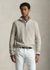 Mesh Knit Quarter Zip Light Walnut