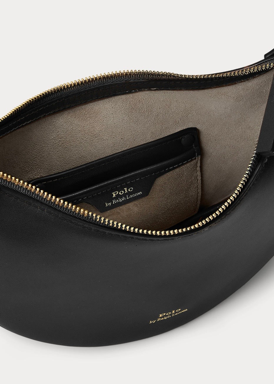 Polo ID Leather Mini Chain Bag Black