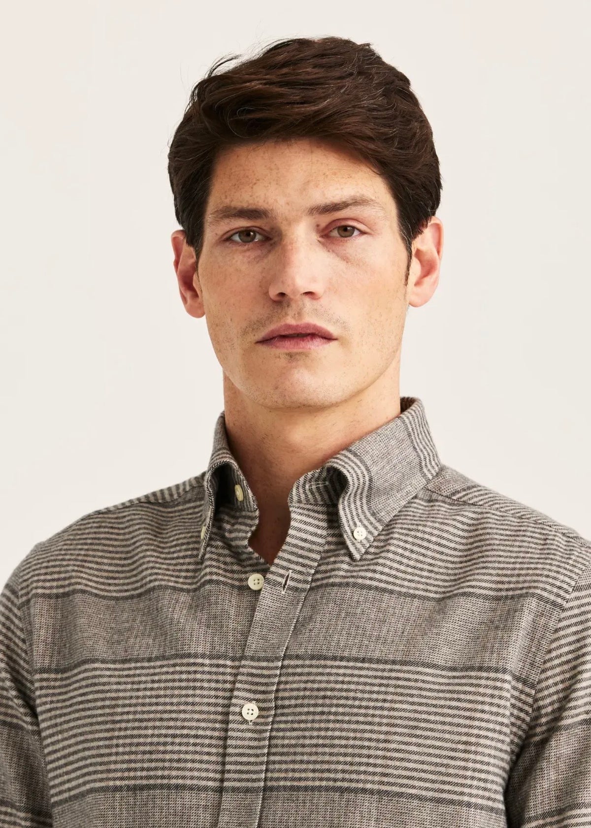 Soft Lama Check Shirt Camel